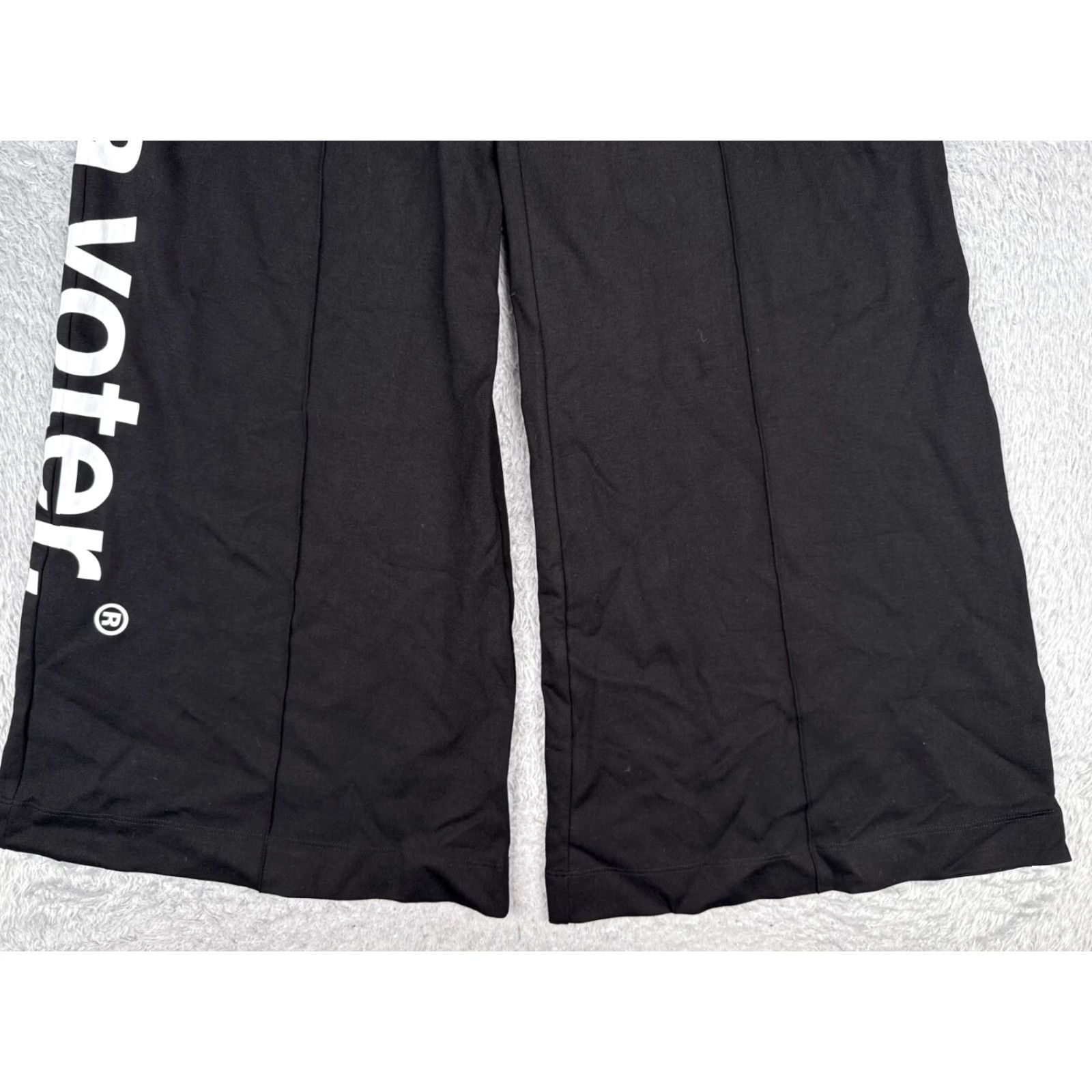Vintage Ripley Rader Wide Leg Pants Womens Size 1 Black Ponte Business Casual 24"-26" Waist Size 25" / US 0 / IT 36 - 2 Thumbnail