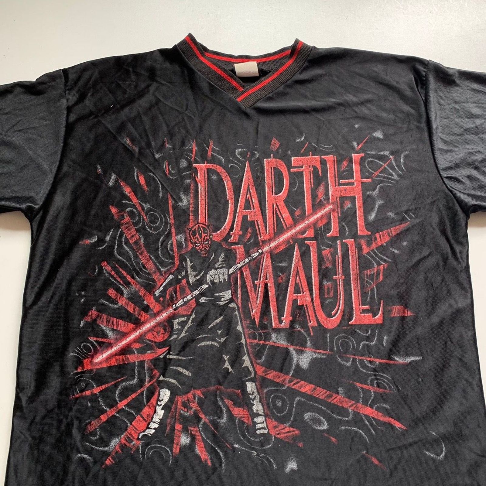 Star Wars × Vintage Vintage 90s Darth Maul Star Wars Ep1 Graphic Jersey XL Rare Size US XL / EU 56 / 4 - 2 Thumbnail