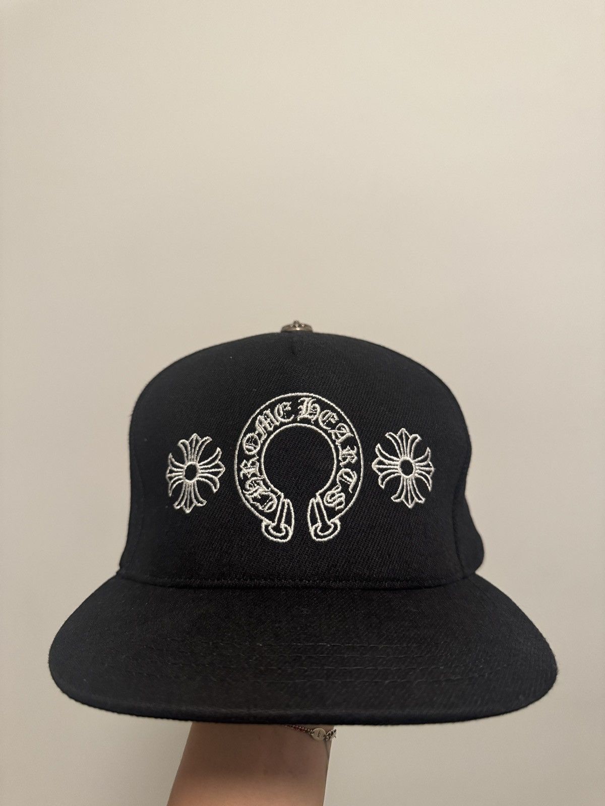 Chrome Hearts Chrome Hearts cross BSBL cap denim black | Grailed