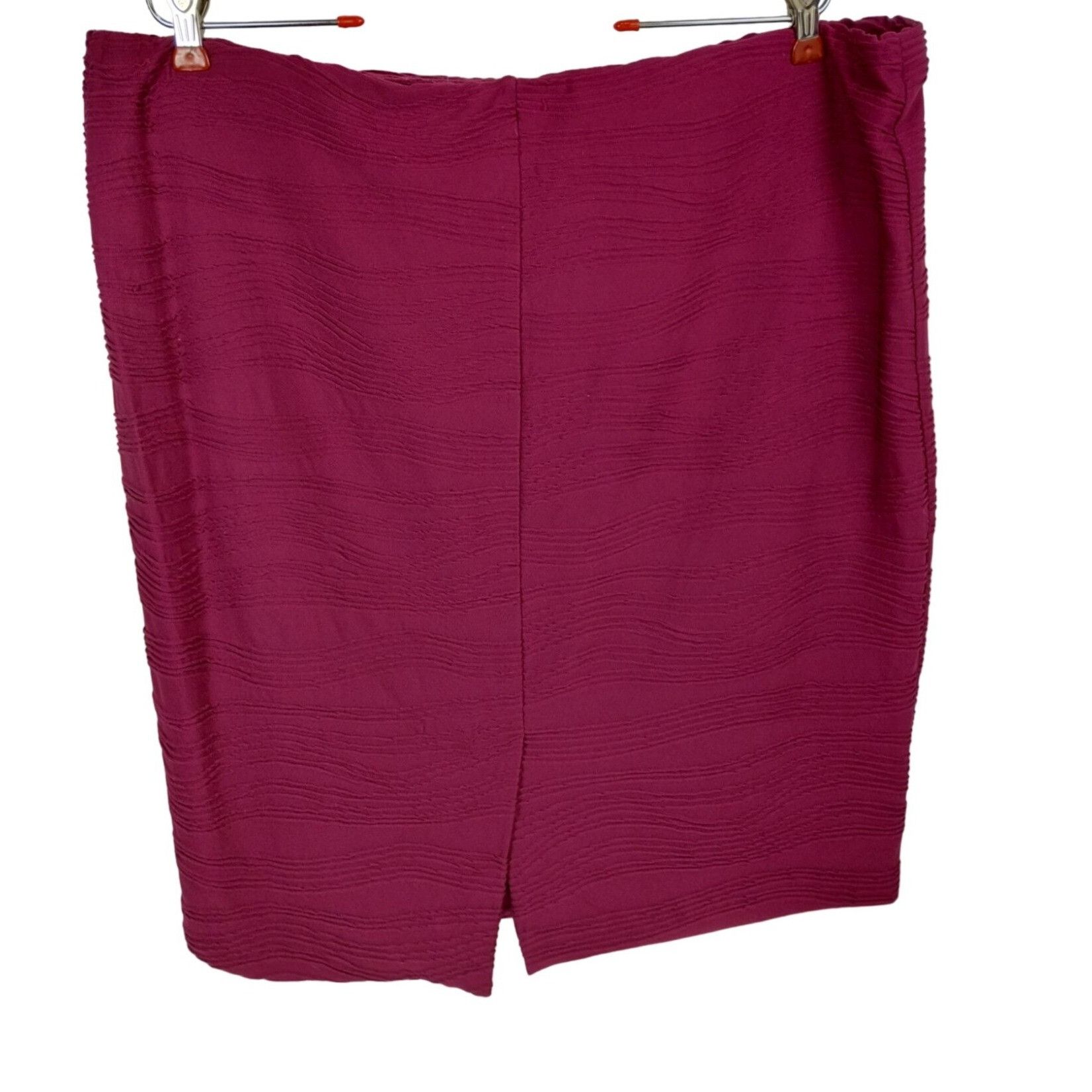 Mossimo Mossimo Misses Juniors XXL Plum Textured Stretch Pencil Skir Size 42" / US 20 - 2 Thumbnail