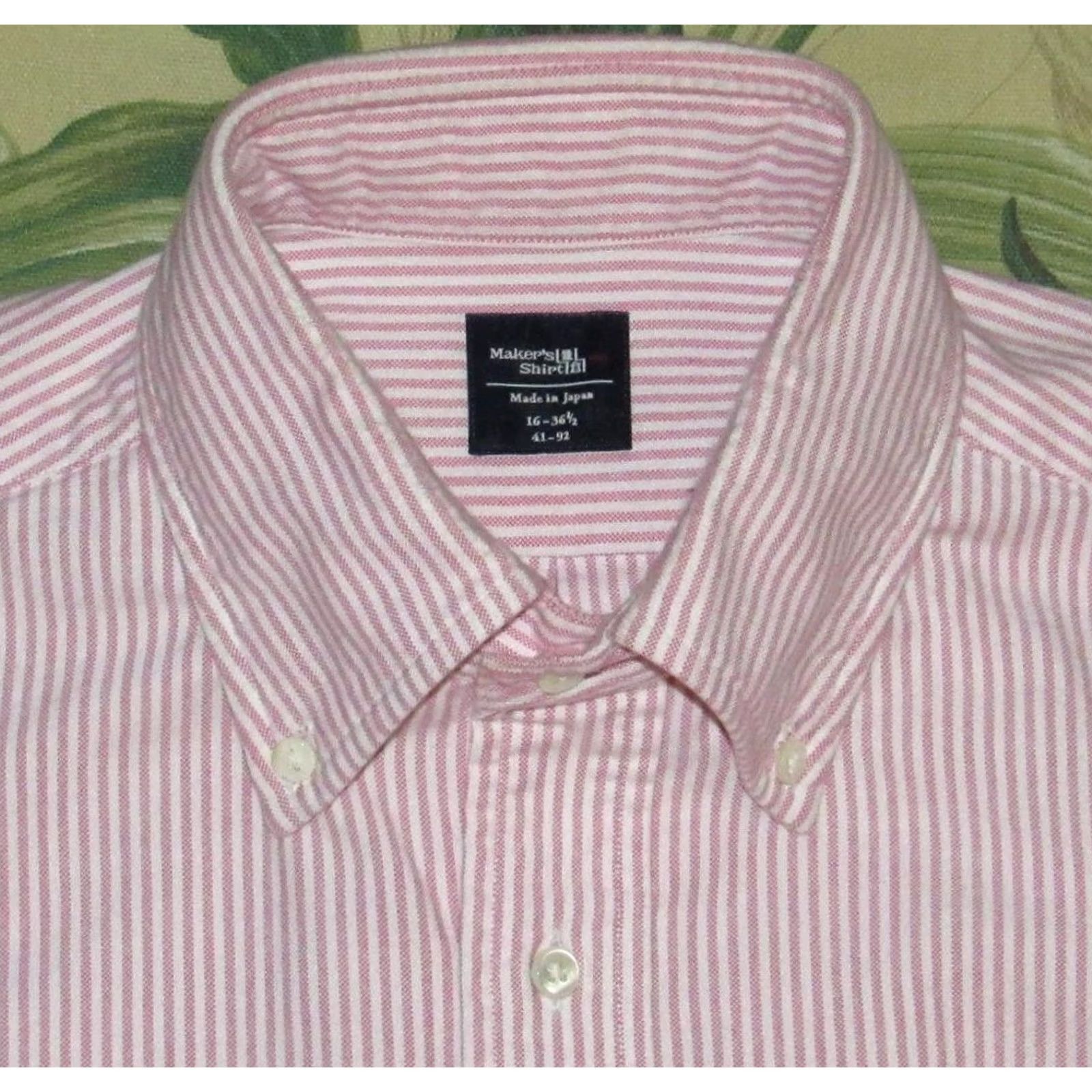 Pinko MAKERS SHIRT Pink Bengal Striped Long Sleeve Button Down Shirt 16 - 41 Men Shirt Regular 16 Pink Bengal Striped 90s Event Mens Size US L / EU 52-54 / 3 - 2 Thumbnail