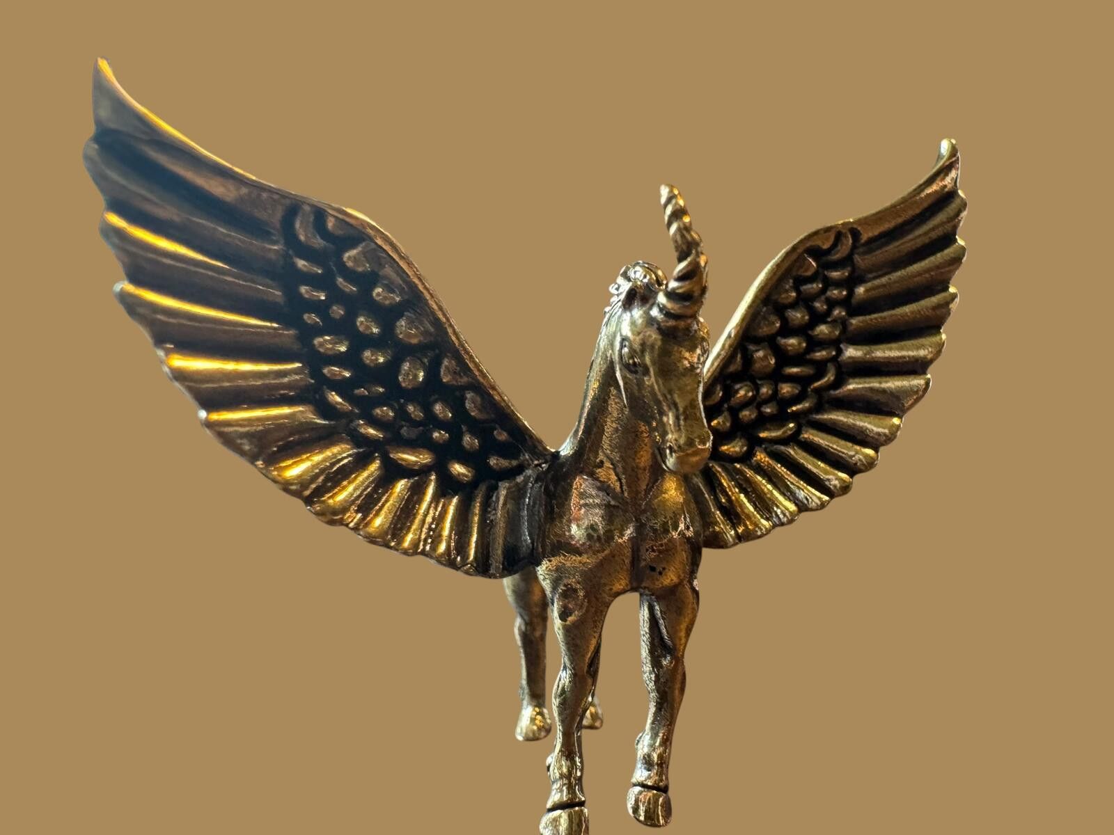 The Unbranded Brand Brass Winged Unicorn Figurine Size ONE SIZE - 2 Thumbnail