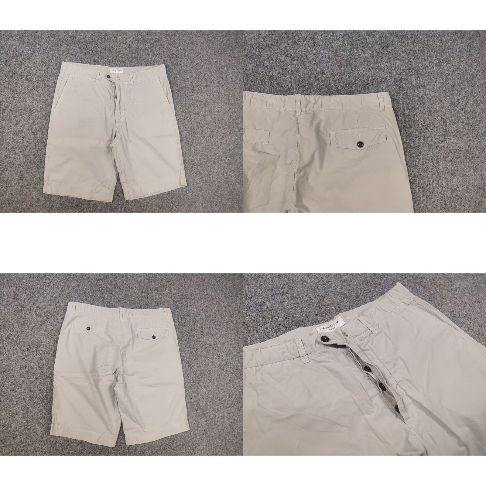 Vintage Officine Generale Bermuda Fisherman Design Button Cotton Shorts Size US 36 / EU 52 - 8 Thumbnail