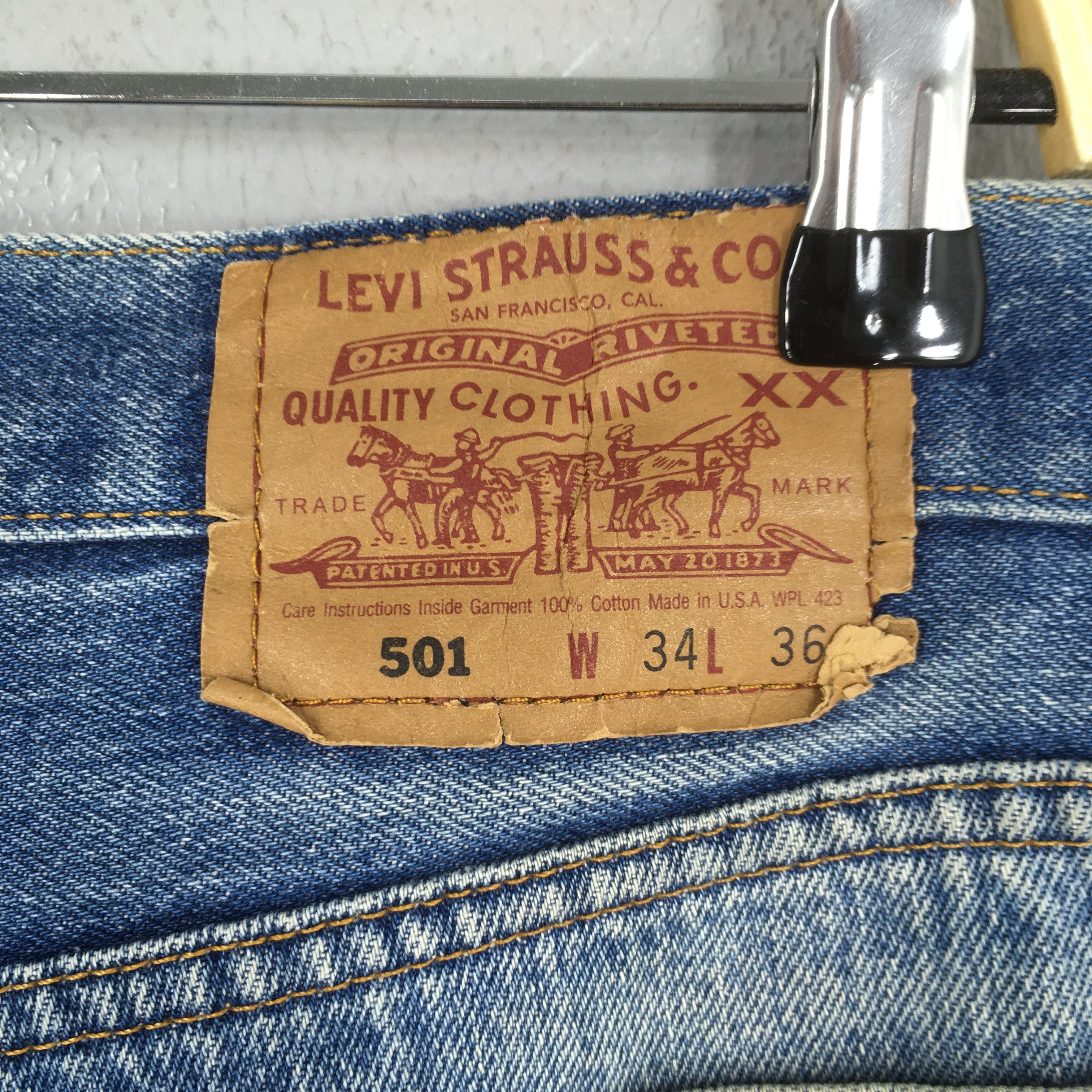 Levi's Size 31x29 Vintage 80s Levi's 501 Faded Blue Jeans S1632 Size US 31 - 10 Thumbnail