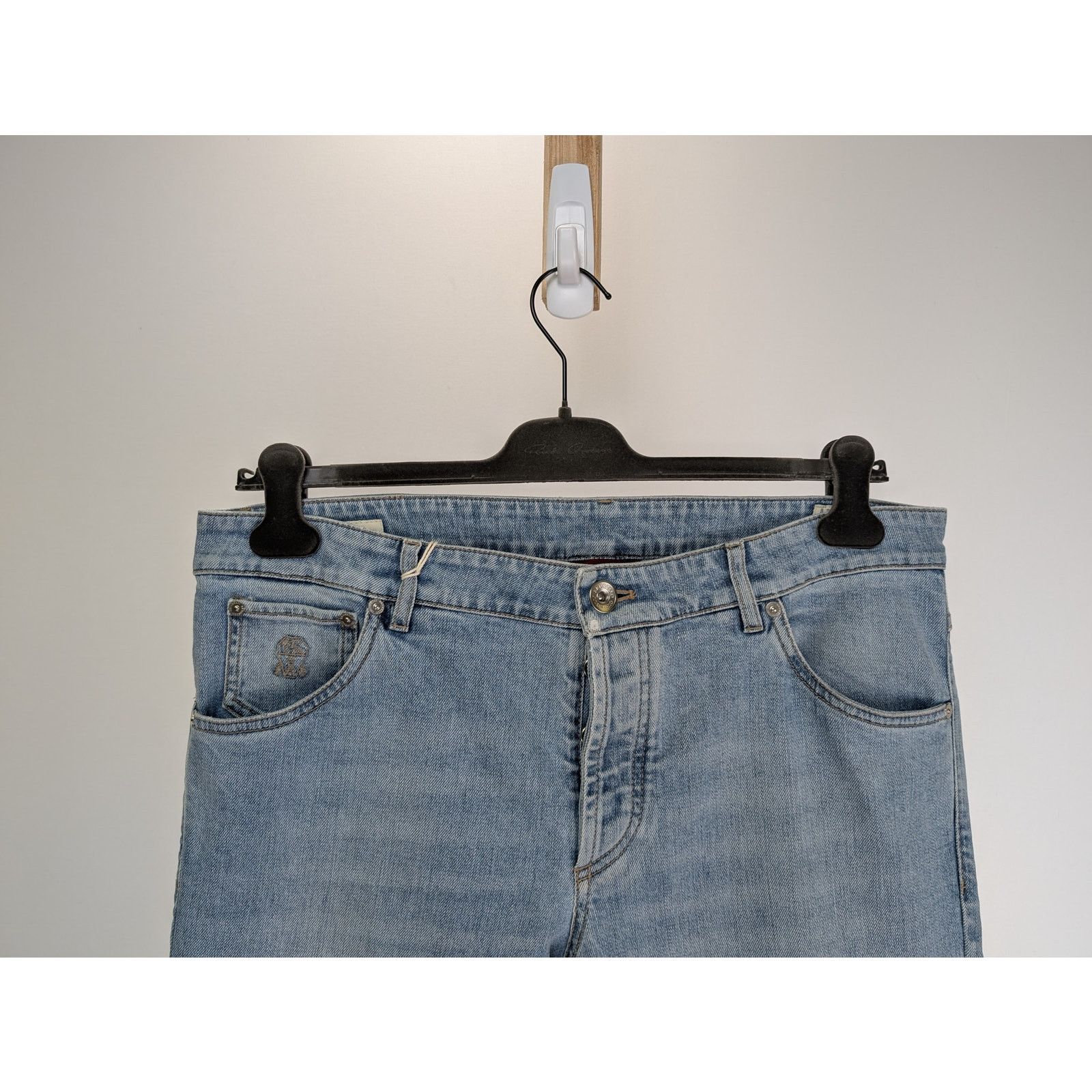 Brunello Cucinelli o1rshd1 Skinny Fit Denim Jean in Blue Size US 36 / EU 52 - 2 Thumbnail