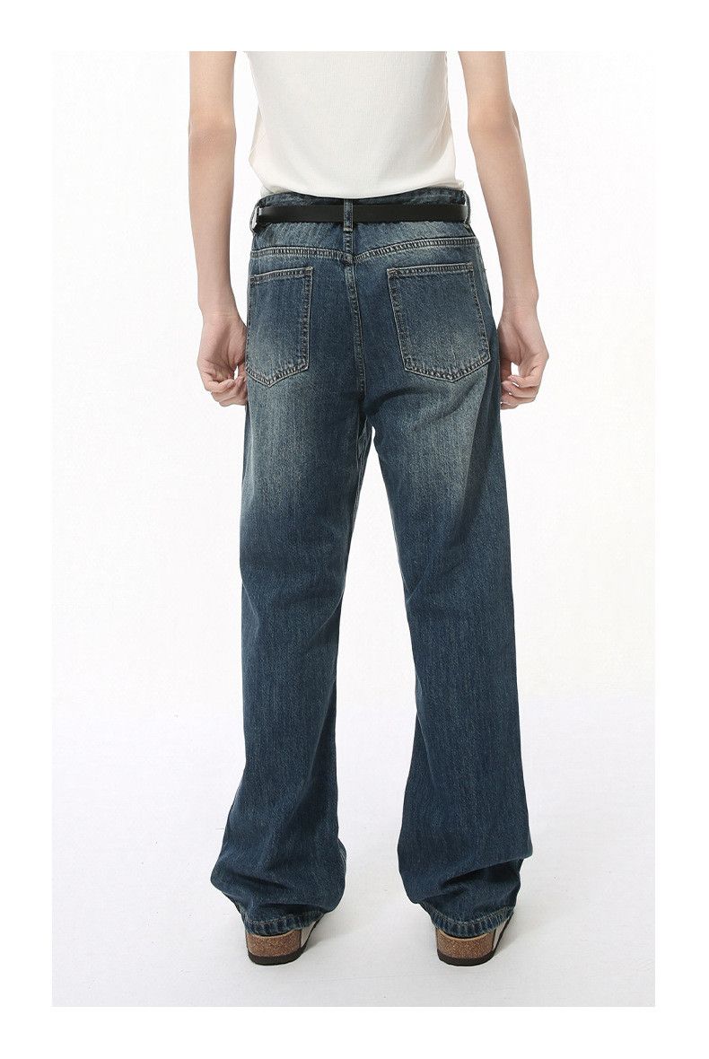 Japanese Brand × Jean Japanese retro straight fashionable loose washed jeans Size US 32 / EU 48 - 5 Thumbnail