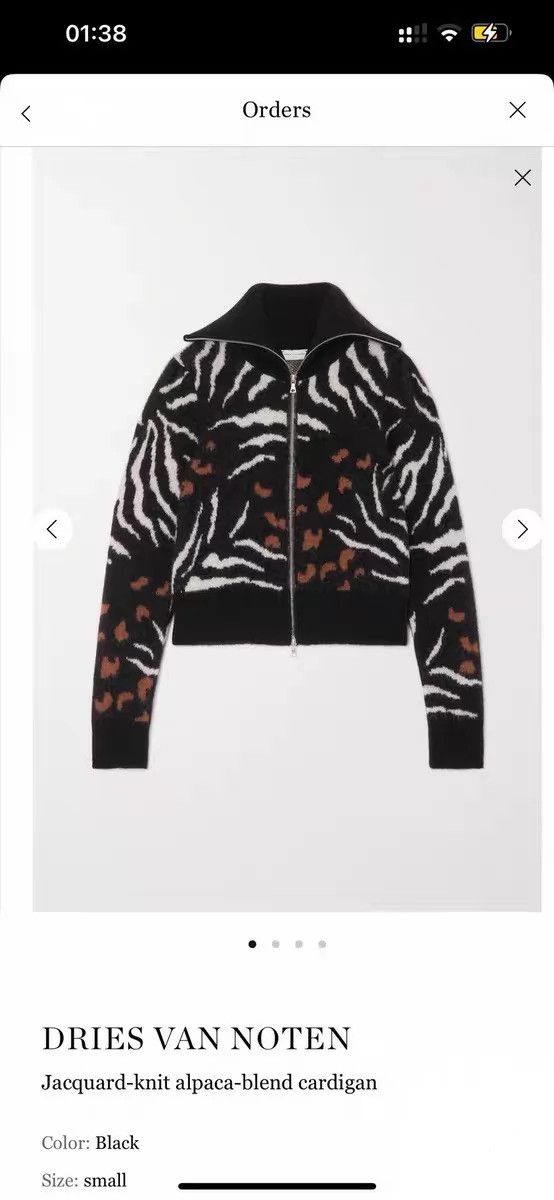 Dries Van Noten Dries Van Noten Women's Short Thick Knit Cardi Riri Zip S Size S / US 4 / IT 40 - 8 Thumbnail