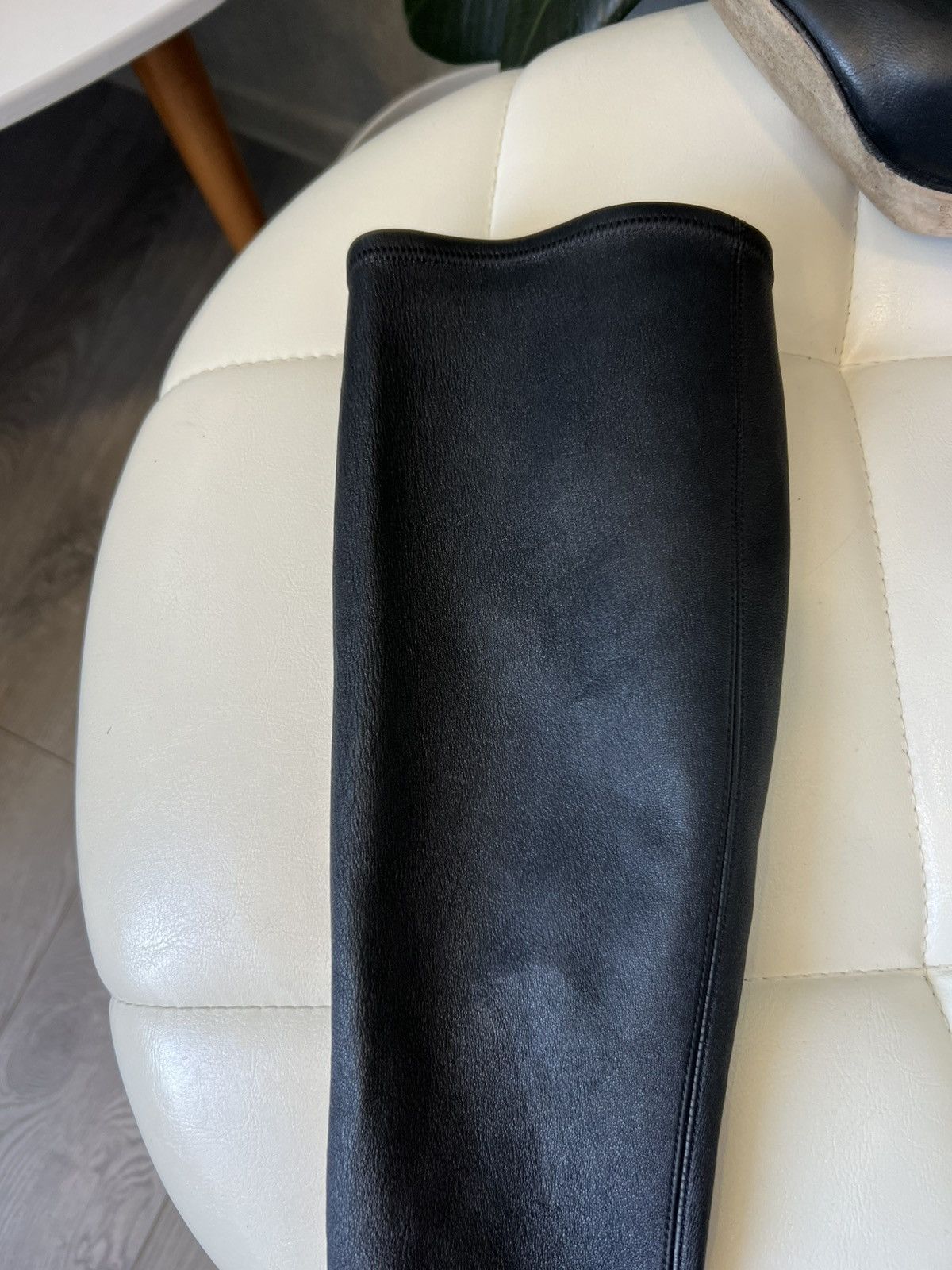 Helmut Lang Helmut Lang Black Leather Knee-High Boots Block Heel Size 39 Size US 9 / IT 39 - 3 Thumbnail