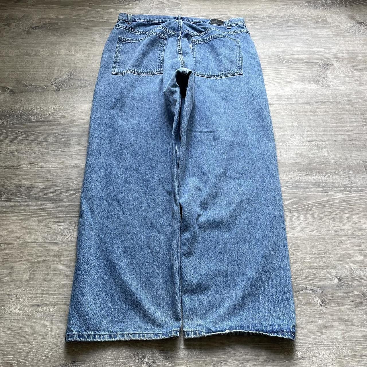 Streetwear × Vintage VINTAGE Y2K RAW BLUE BAGGY CYBER WING DENIM 