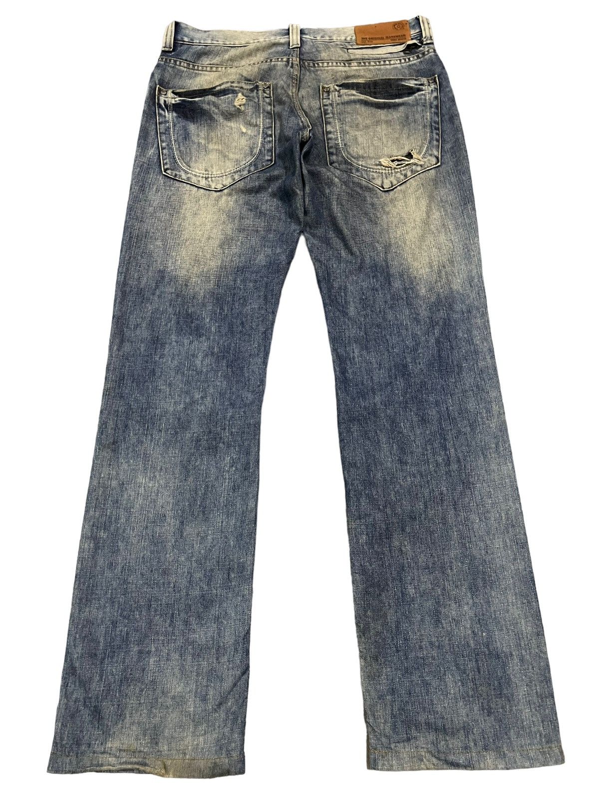 Zara Vintage Zara Blue Wash Style Distress Jeans Size US 32 / EU 48 - 2 Thumbnail
