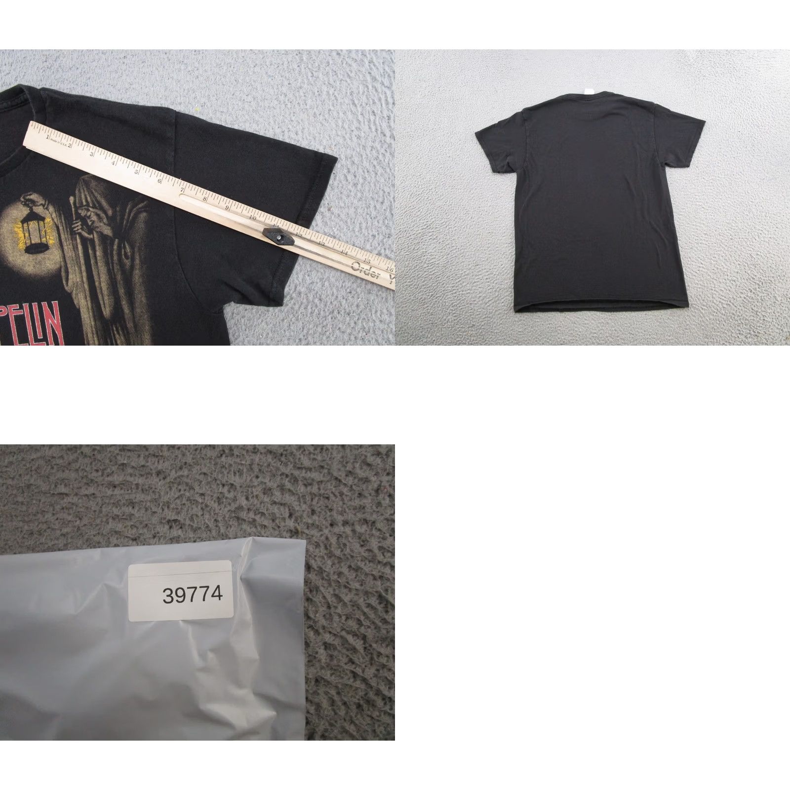 Delta VINTAGE Led Zeppelin Band Tour Music Graphic T-Shirt Mens M Black Delta Shirt Size US M / EU 48-50 / 2 - 8 Thumbnail