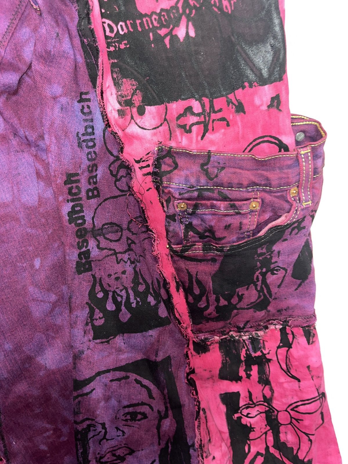 Japanese Brand Basedbich upcycled wide pants Size US 31 - 13 Thumbnail
