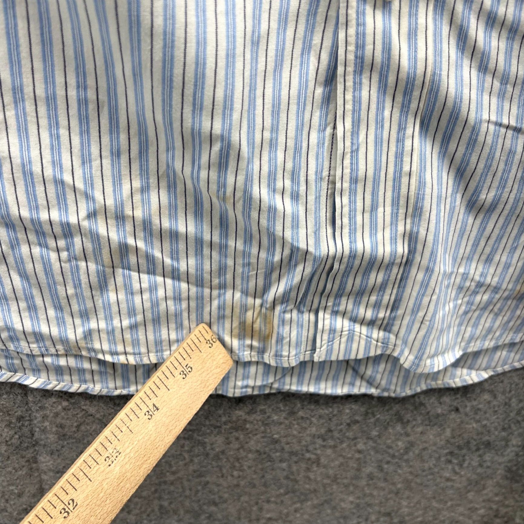 Ralph Lauren VINTAGE Ralph Lauren Shirt Mens XL Blue White Striped Button Down Preppy Read Shirt Size US XL / EU 56 / 4 - 3 Thumbnail