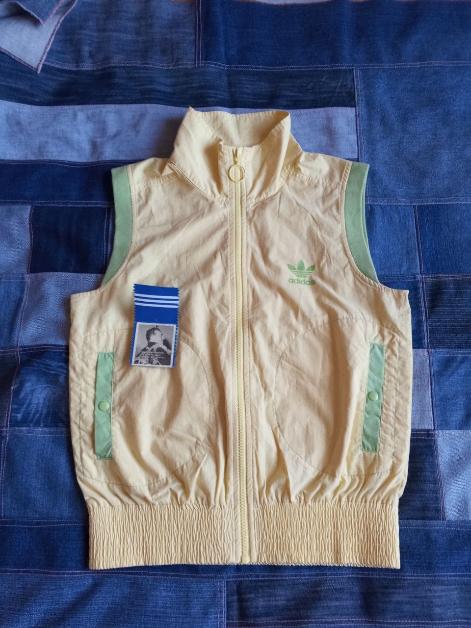 Adidas Vintage 80s Adidas Trefoil Sleeveless Vest Zip-Up Size M / US 6-8 / IT 42-44 - 4 Thumbnail