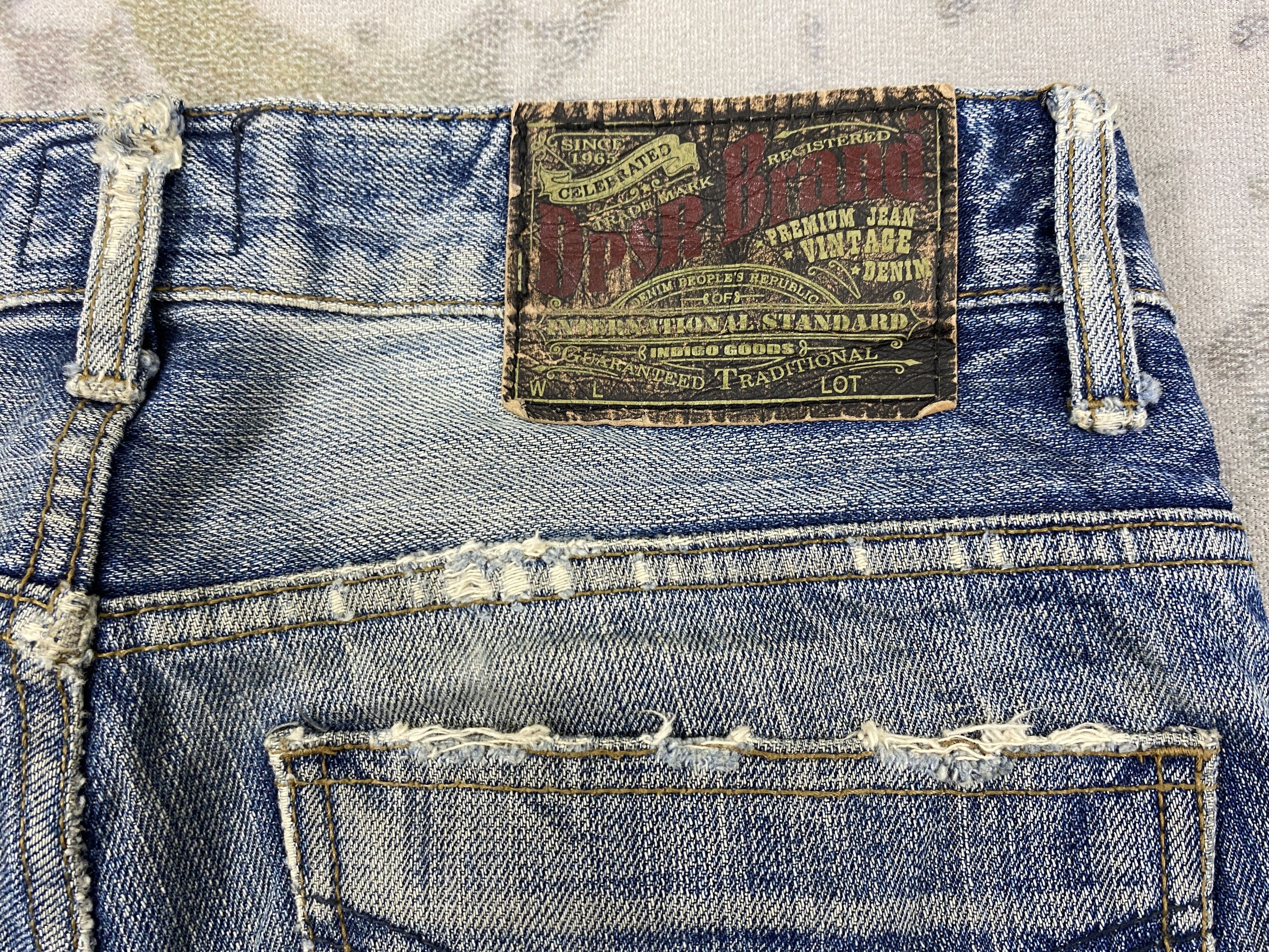 If Six Was Nine Vintage DPSR Distressed Blue Jeans 33x31.5 Denim- JN3797 Size US 33 - 11 Thumbnail