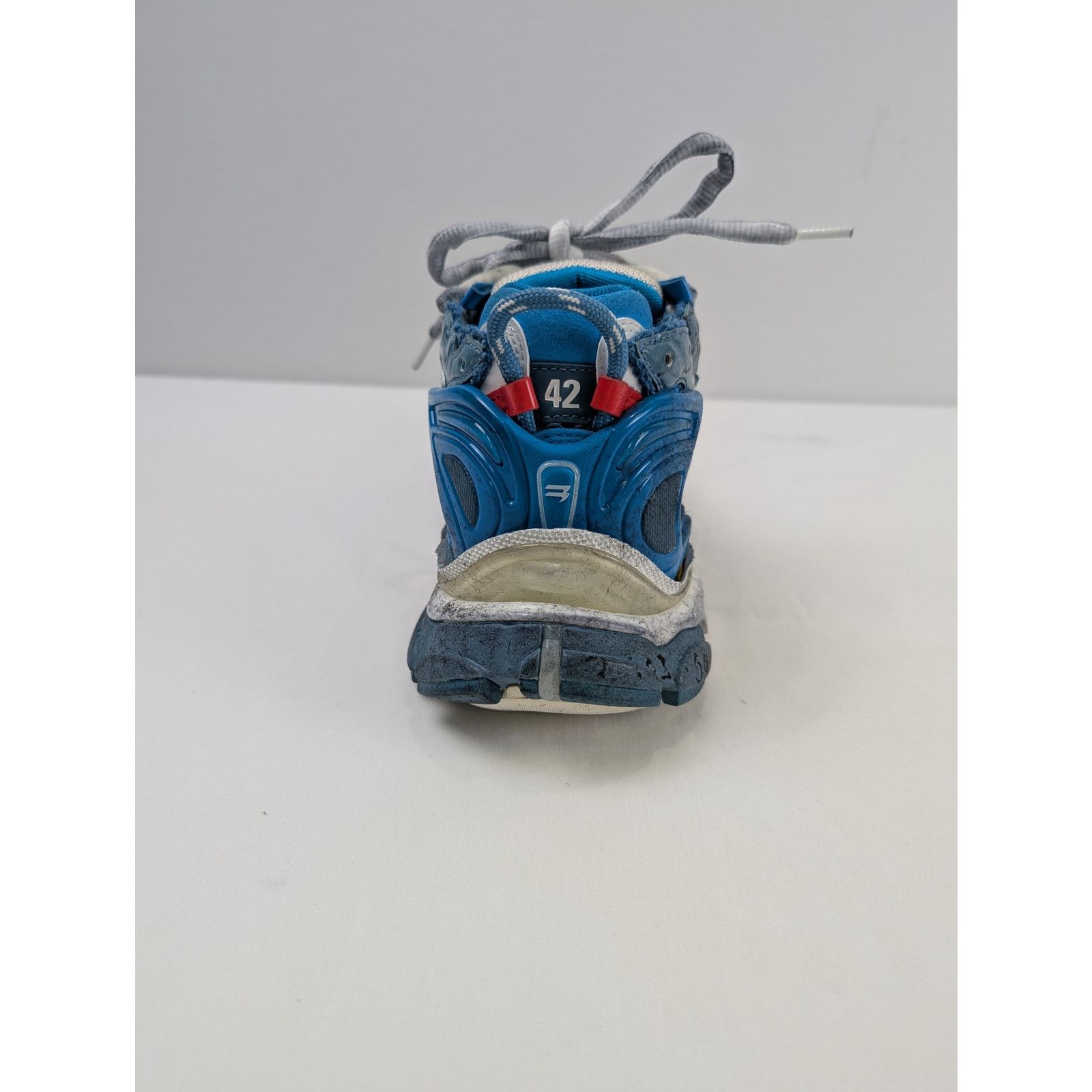 Balenciaga o1rshd1 Runner Sneakers in Blue/Silver/White/Red Size US 9 / EU 42 - 13 Thumbnail