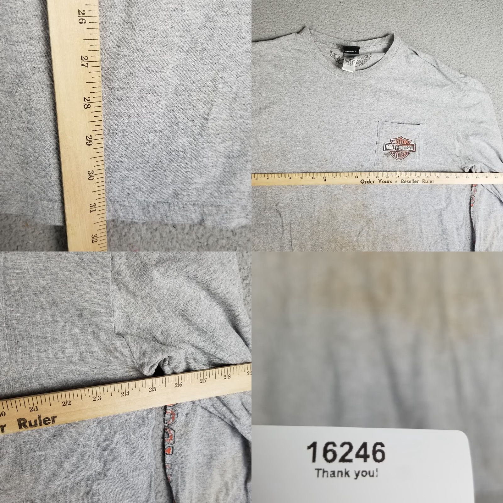 Harley Davidson Harley-Davidson Long Sleeve Shirt XXL Men Gray Motorcycle Biker USA Fall Spring Summer Size US XXL / EU 58 / 5 - 8 Thumbnail