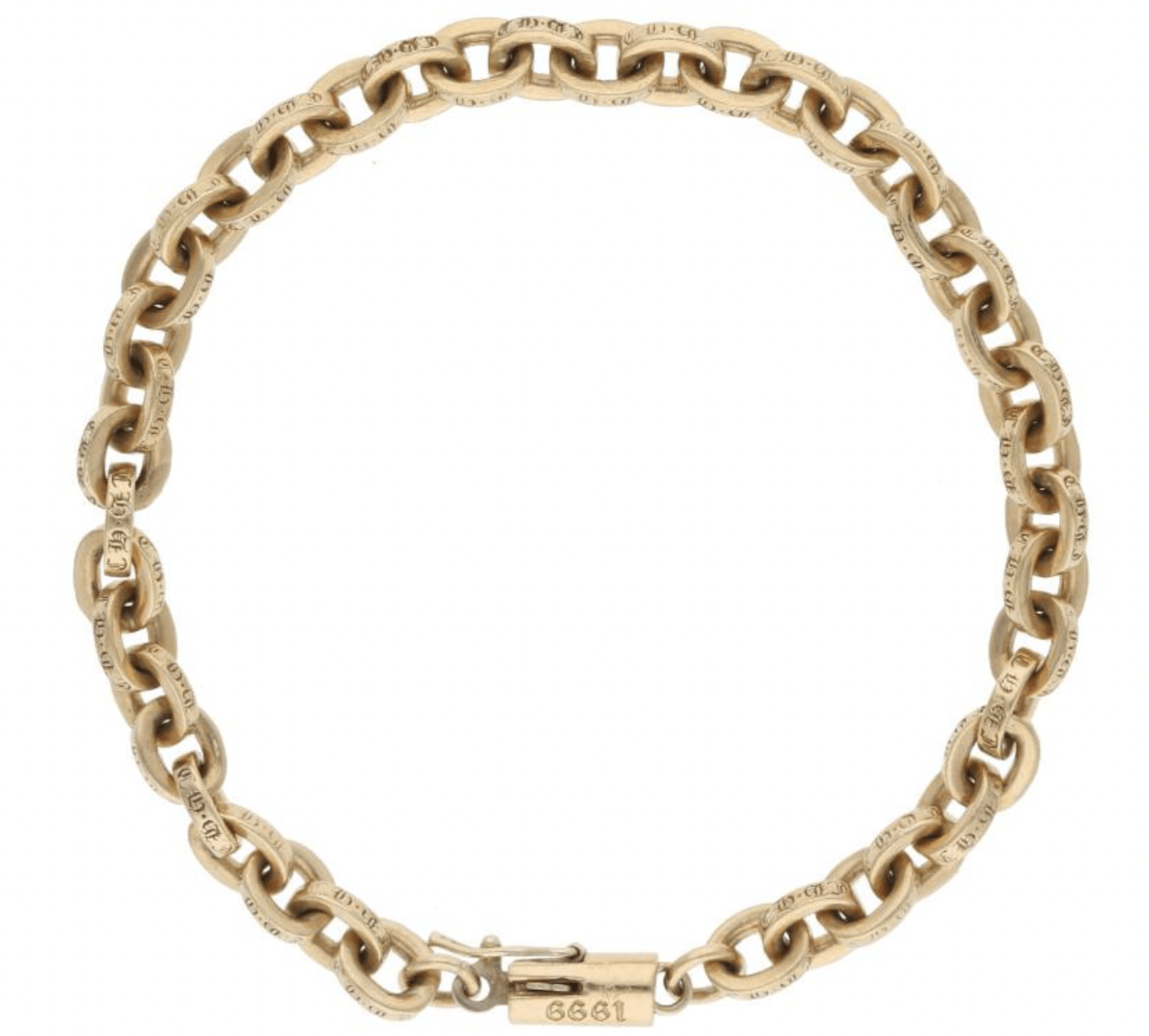 image of Chrome Hearts 22K Gold Paper Chain Bracelet, Men's