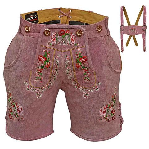 Other Women Pink Lederhosen German outfit for Oktoberfest Size L / US 10 / IT 46 - 4 Thumbnail