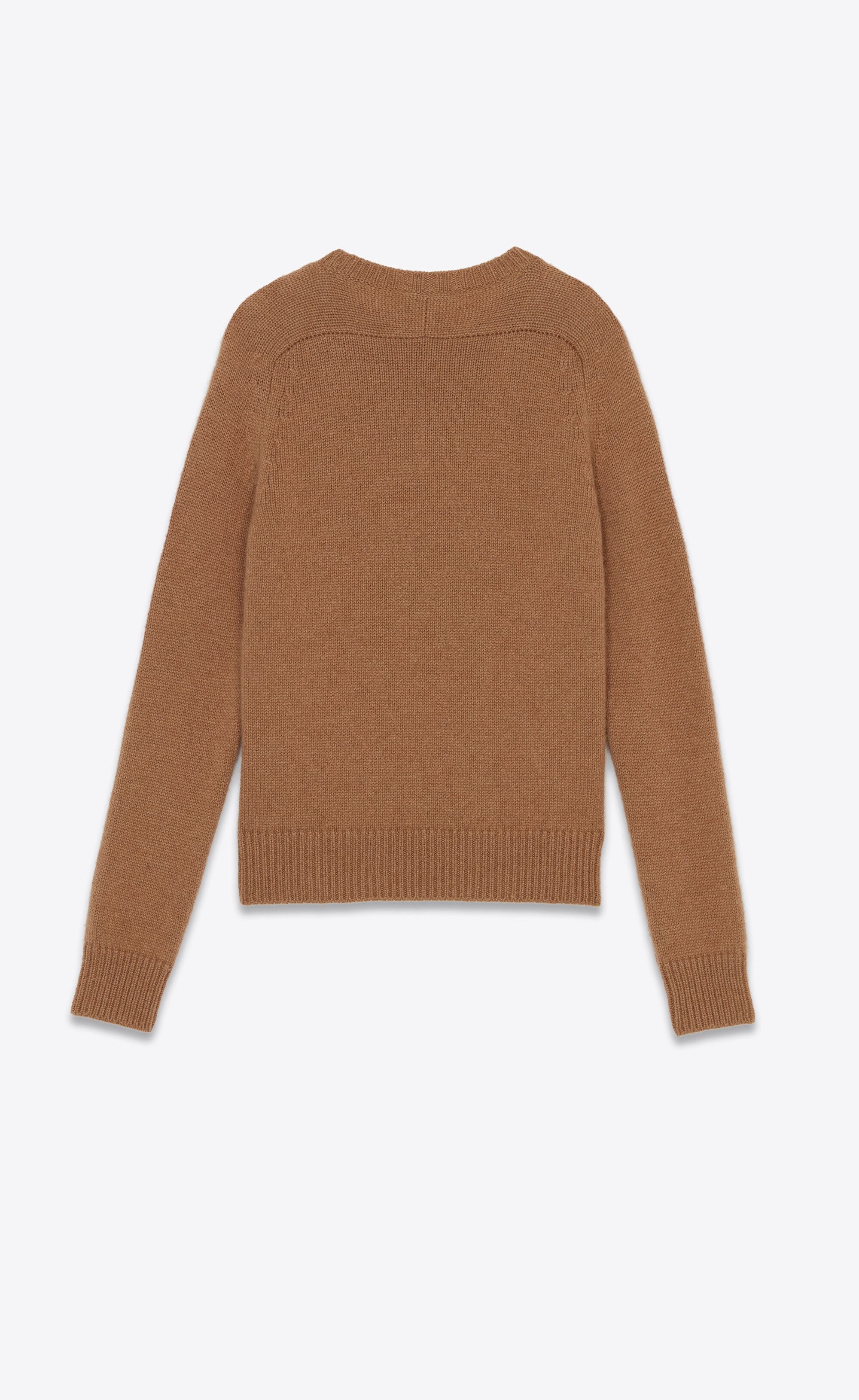 Saint Laurent Paris o1s1wg111224 Wool Sweater in Brown Size M / US 6-8 / IT 42-44 - 2 Thumbnail