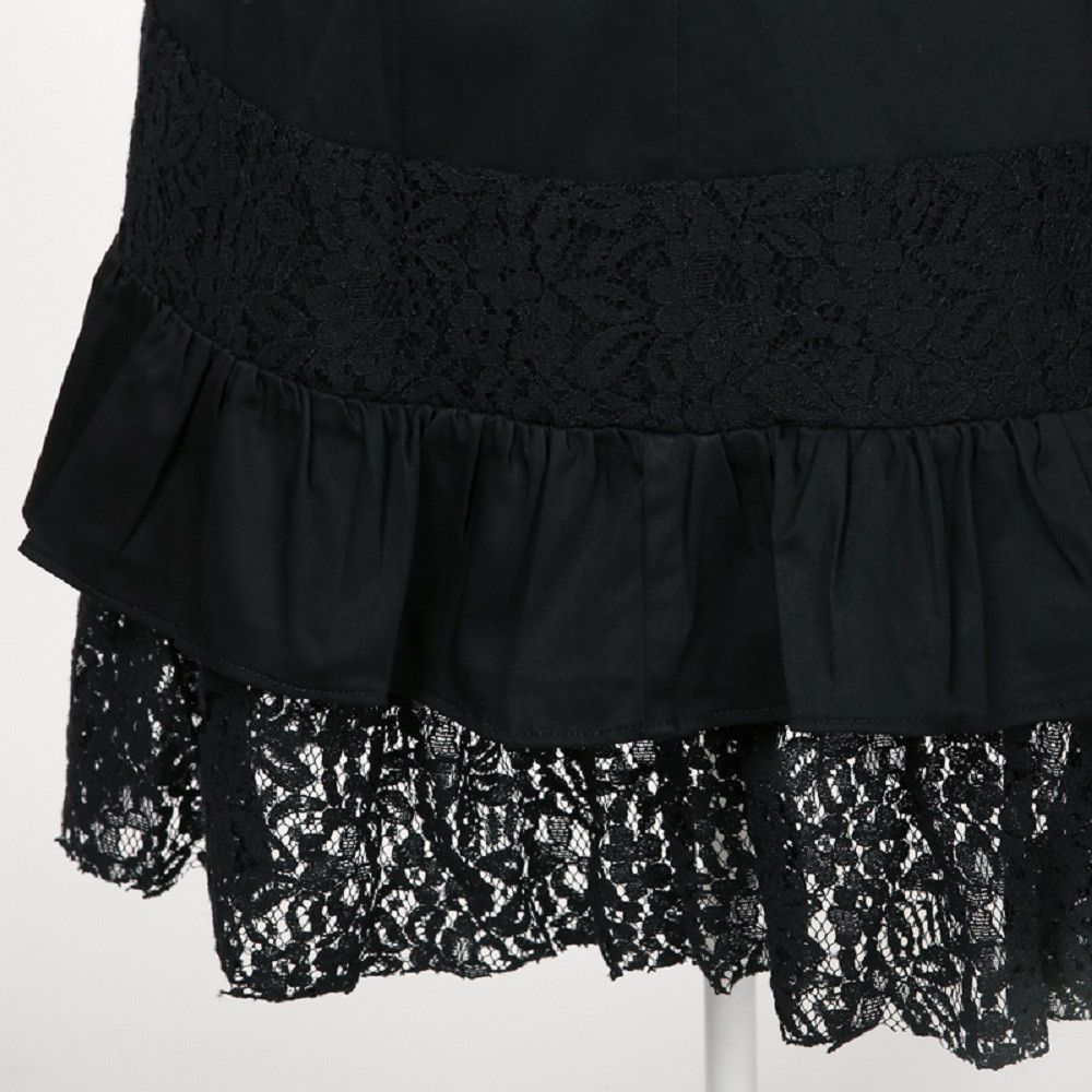 Other Black Cotton Lace A Line Midi Skirt Size 30" / US 8 / IT 44 - 3 Thumbnail