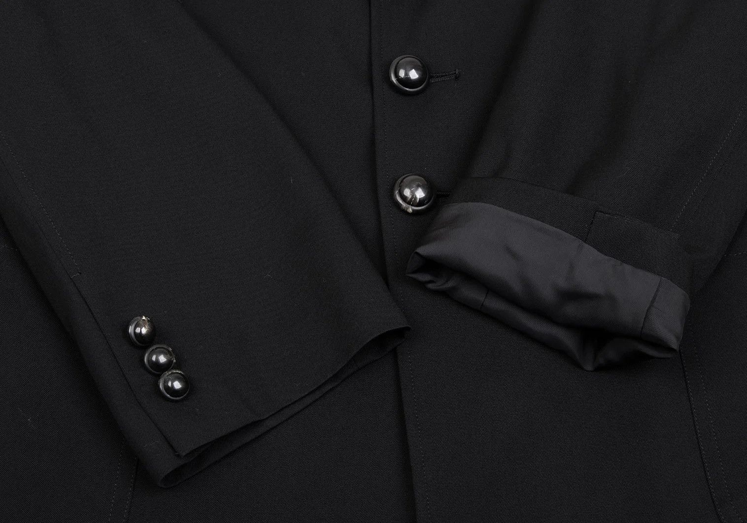 Yohji Yamamoto Yohji Yamamoto Wool Gabardine Jacket Black 3 Size US L / EU 52-54 / 3 - 7 Thumbnail