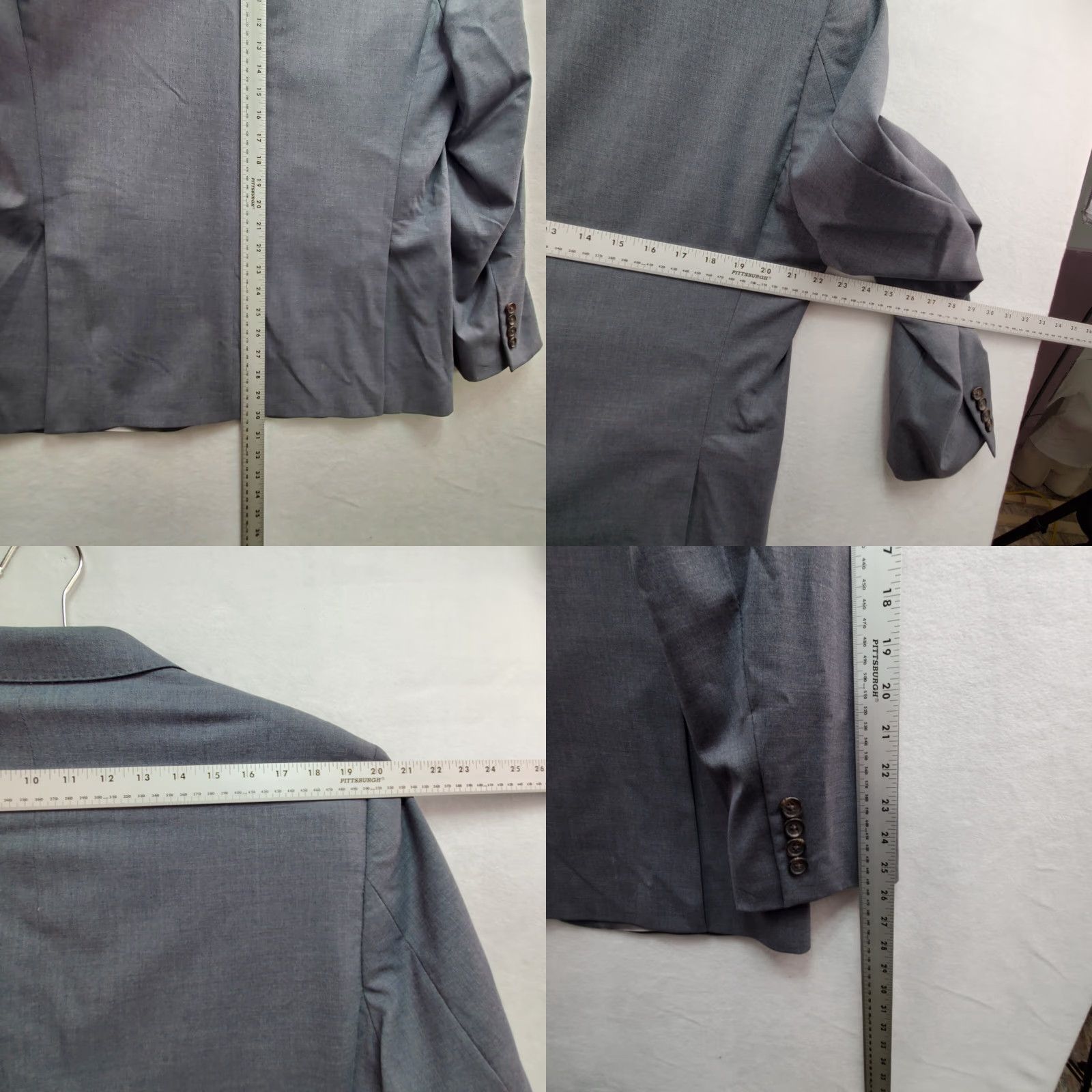 Ralph Lauren Lauren Ralph Lauren Blazer Jacket Men Slim Gray 44R Notch Single Breasted Two-Button 4-Button Style Size 44R - 9 Thumbnail