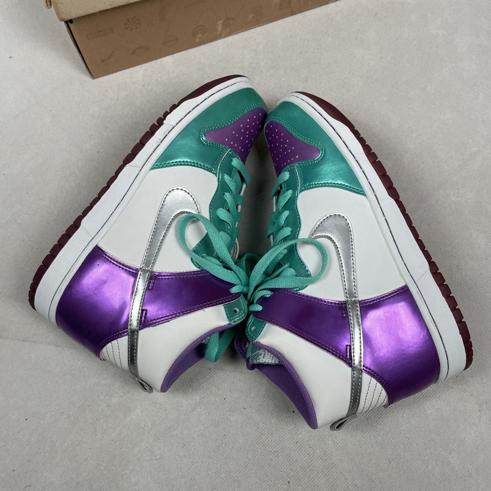 Nike Nike Dunk High GS 308319-101 White Purple Athletic Shoes 6.5 Size US 6.5 / EU 39-40 - 5 Thumbnail