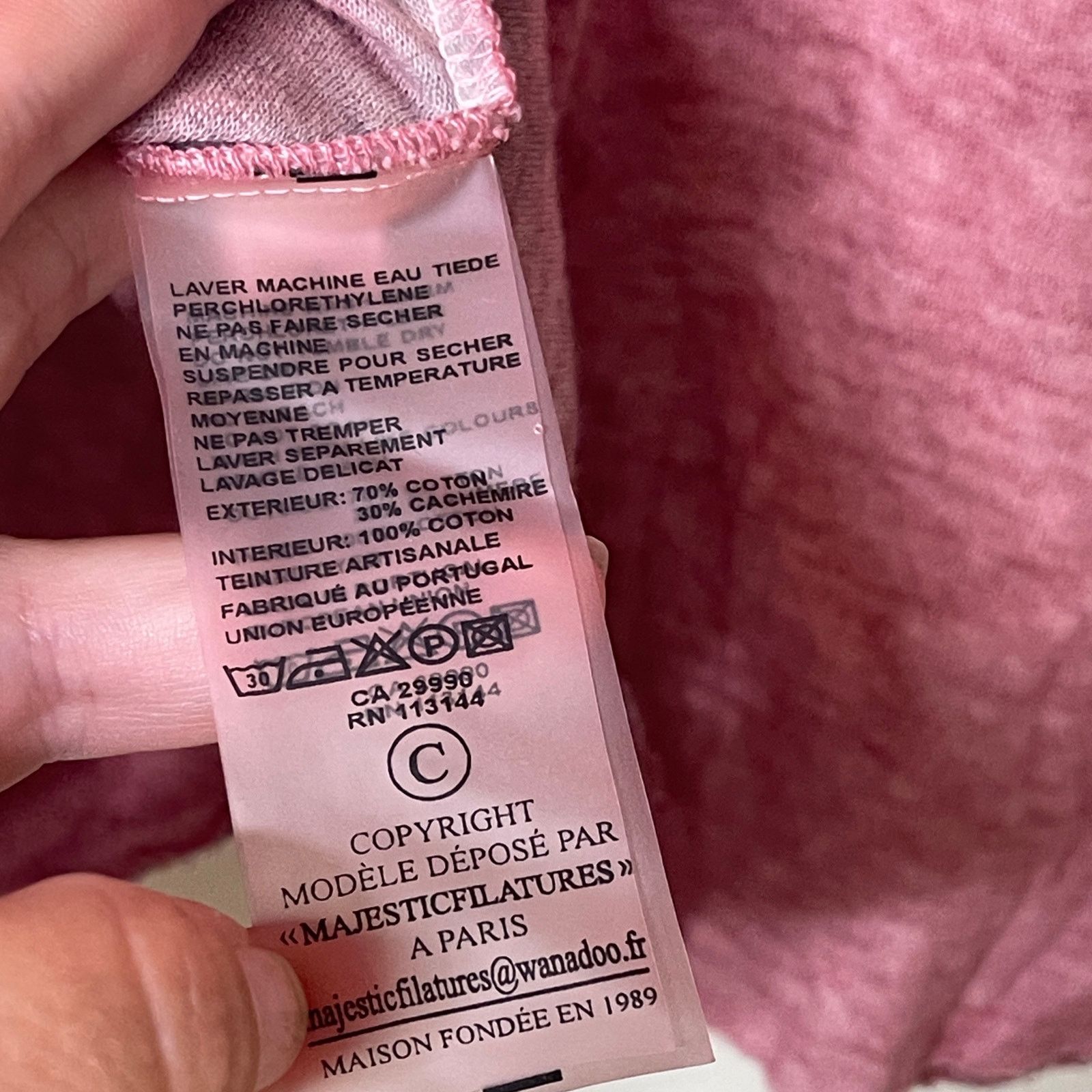 MAJESTIC FILATURES Majestic Filatures Paris pink cotton cashmere blazer 1 US S Size S / US 4 / IT 40 - 6 Thumbnail