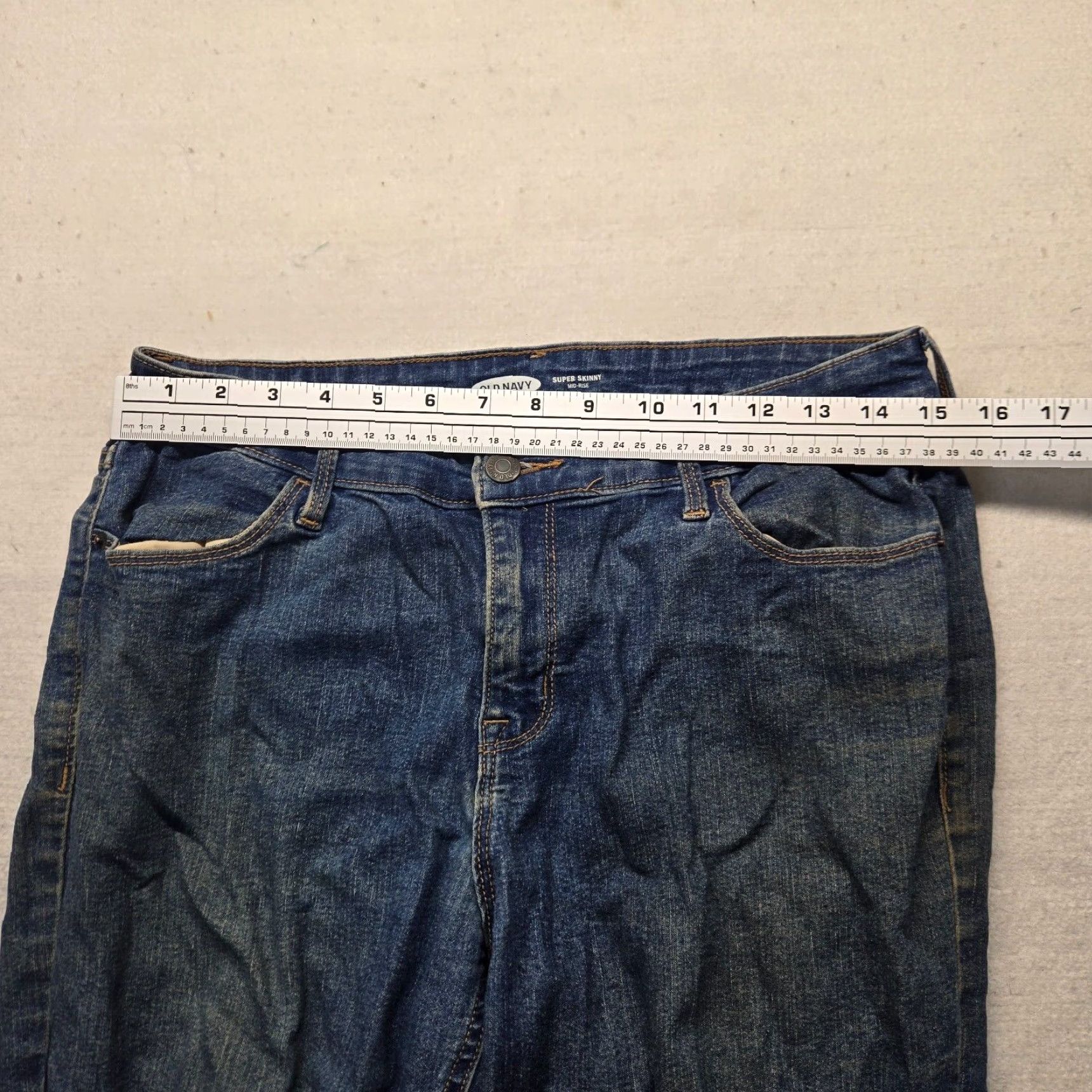 Old Navy Old Navy Jeans Skinny Mid-Rise Blue Denim Pants Women Size 10 Long Size 32" / US 10 / IT 46 - 5 Thumbnail