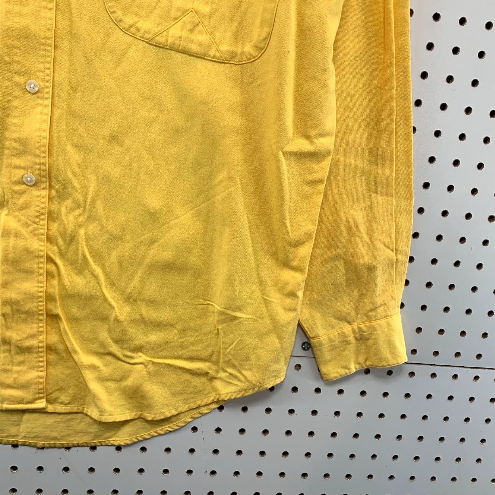 Gap VINTAGE Gap Button-Up Shirt Womens L Yellow 80s 70s Made Hong Kong Casual Cotton Size L / US 10 / IT 46 - 6 Thumbnail
