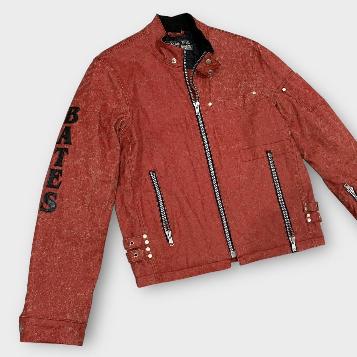 Sports Specialties VINTAGE DISTRESSED BATES LEATHERS CUSTOM BIKER JACKET Size US M / EU 48-50 / 2 - 1 Thumbnail