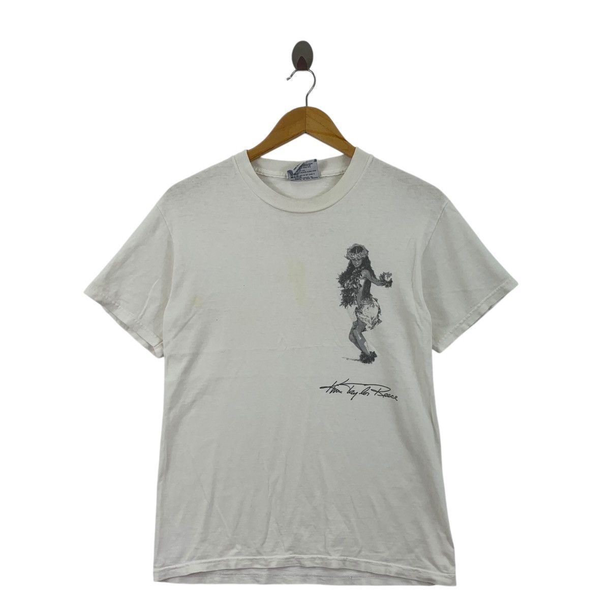 Vintage Vintage 90’ KIM TAYLOR REECE Hawaii Hula Girl Kahiko Tee Size US S / EU 44-46 / 1 - 1 Thumbnail