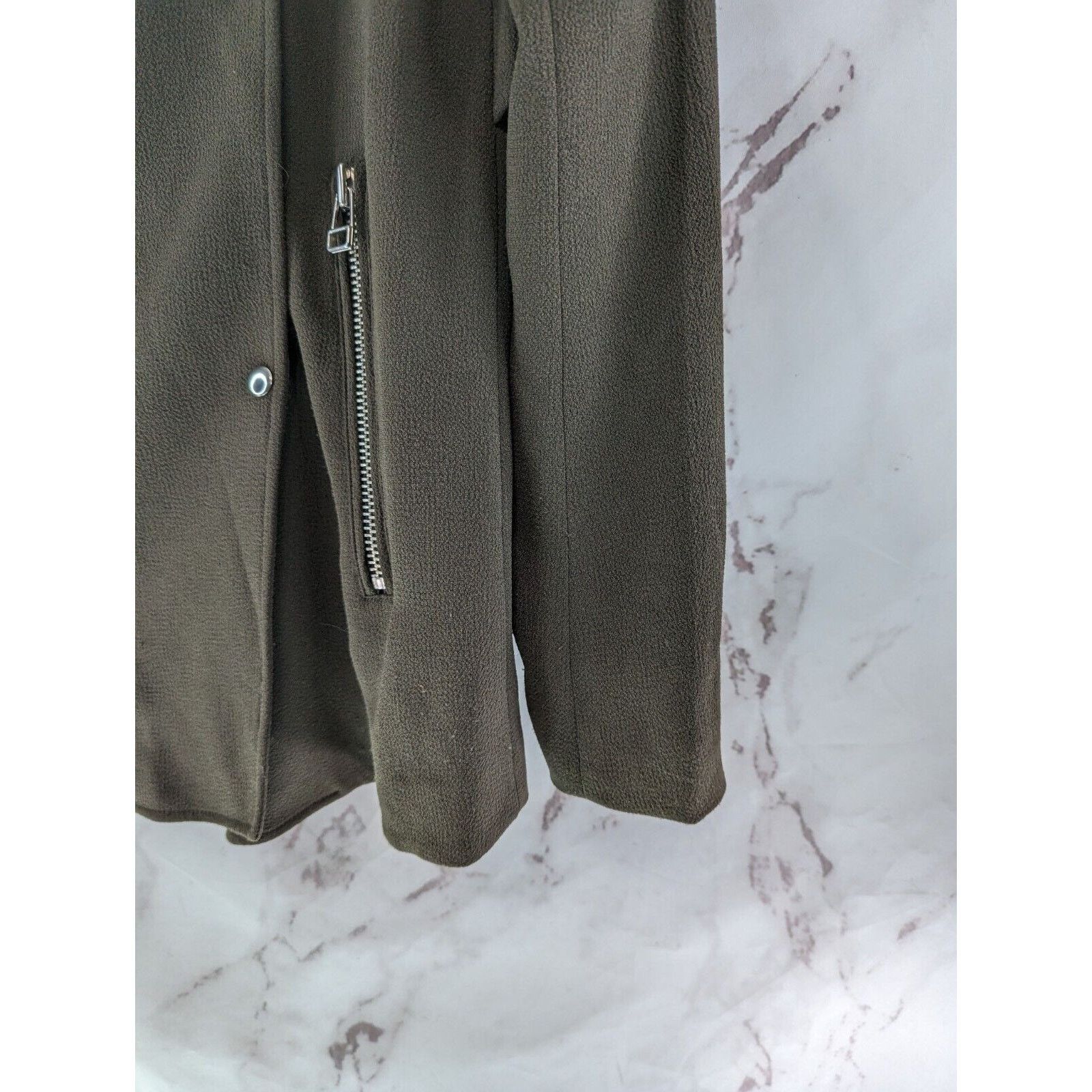 Aritzia Wilfred Jacket Women XS Green Zip Stretch Moto Mayet Aritzia Size XS / US 0-2 / IT 36-38 - 4 Thumbnail