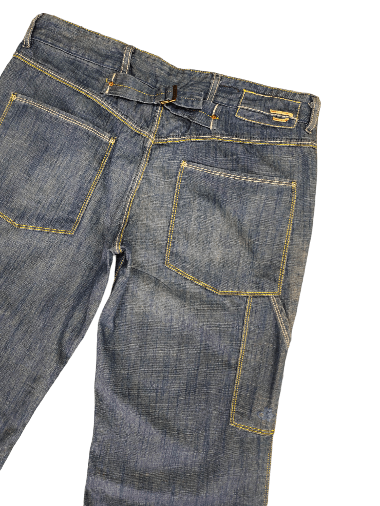 Diesel Flare Baggy Jeans Diesel D Logo Carpenter Boot Cut Low Rise Size US 29 - 4 Thumbnail