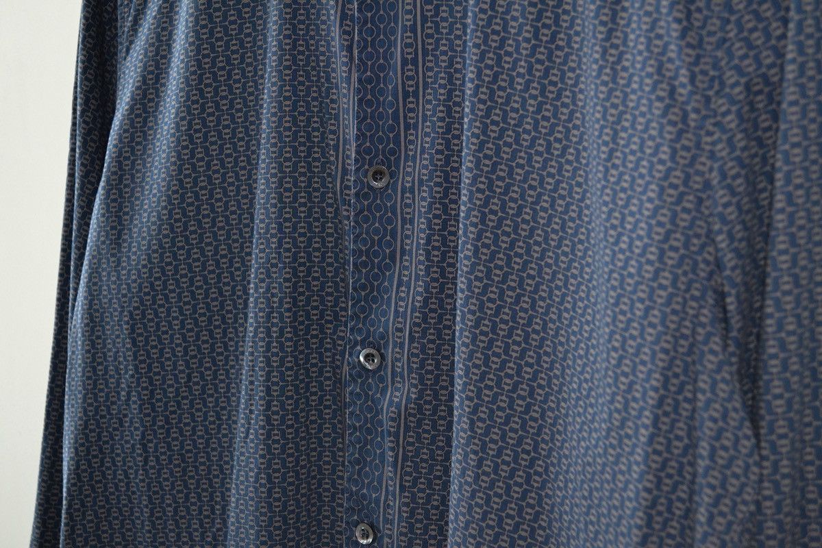 Gucci GUCCI Shirt Long Sleeve Slim Fit Chain Printed 2010 Blue Size US L / EU 52-54 / 3 - 3 Thumbnail