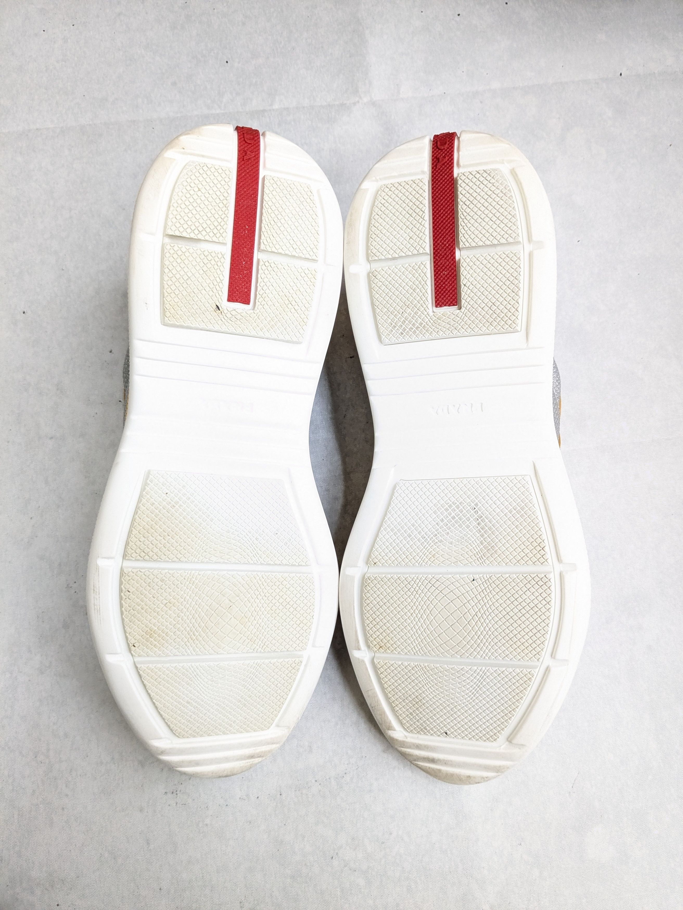 Prada America's Cup Yellow 9.5 Low Top Patent Leather