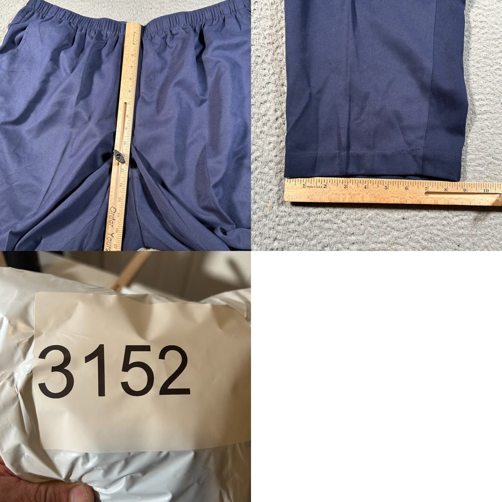 Vintage VINTAGE Alia Pants Women Plus Petite 24W Blue Microfiber Twill Straight Leg Stretch NWT Size 42" / US 20 - 8 Thumbnail