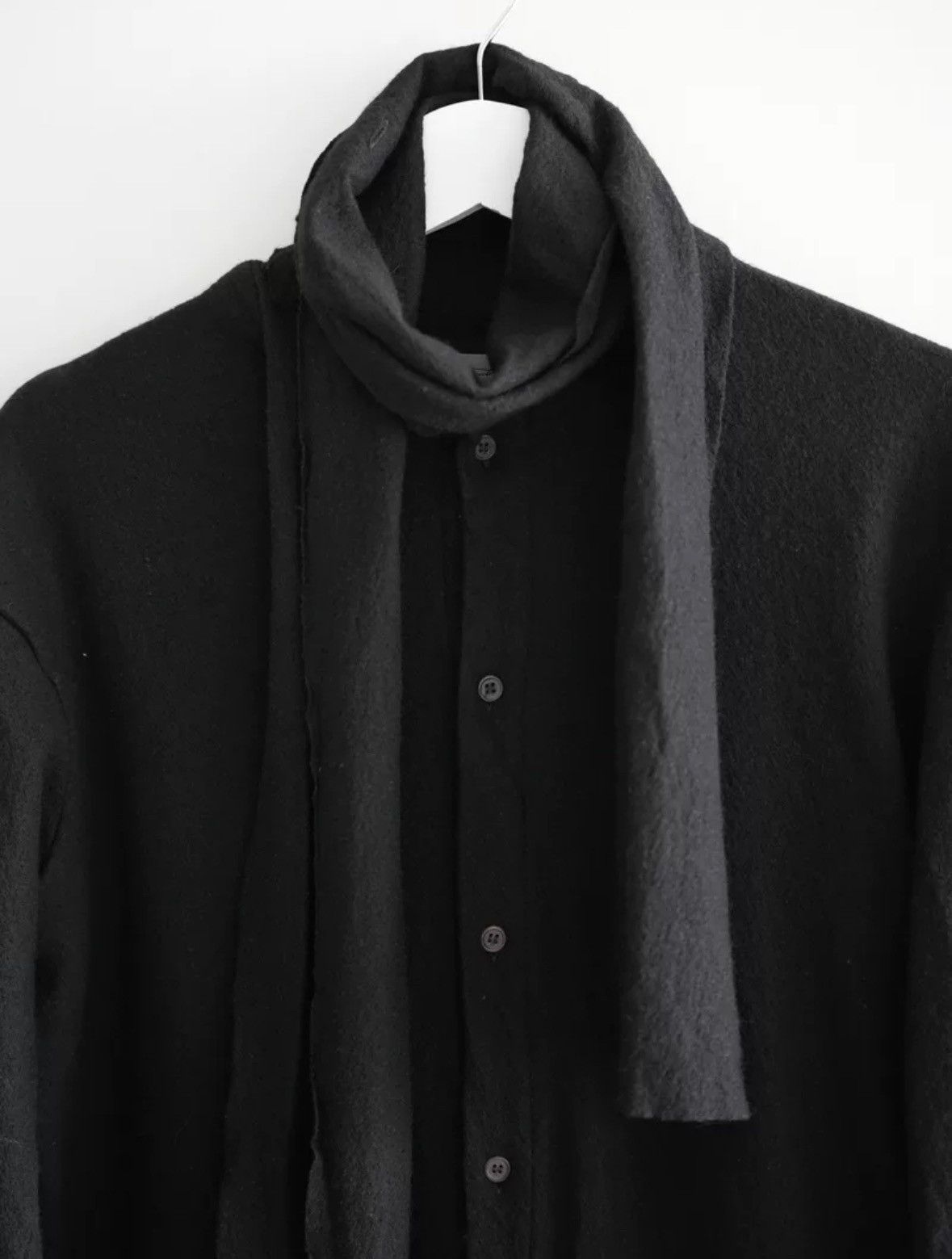 Yohji Yamamoto Yohji Yamamoto 20aw Double Scarf Wool Shirt 2412-Nextarrow Size US L / EU 52-54 / 3 - 4 Thumbnail