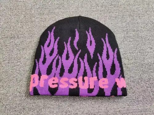 Other Pressure World Order Flames Graphic Beanie Hat Black Size ONE SIZE - 2 Thumbnail