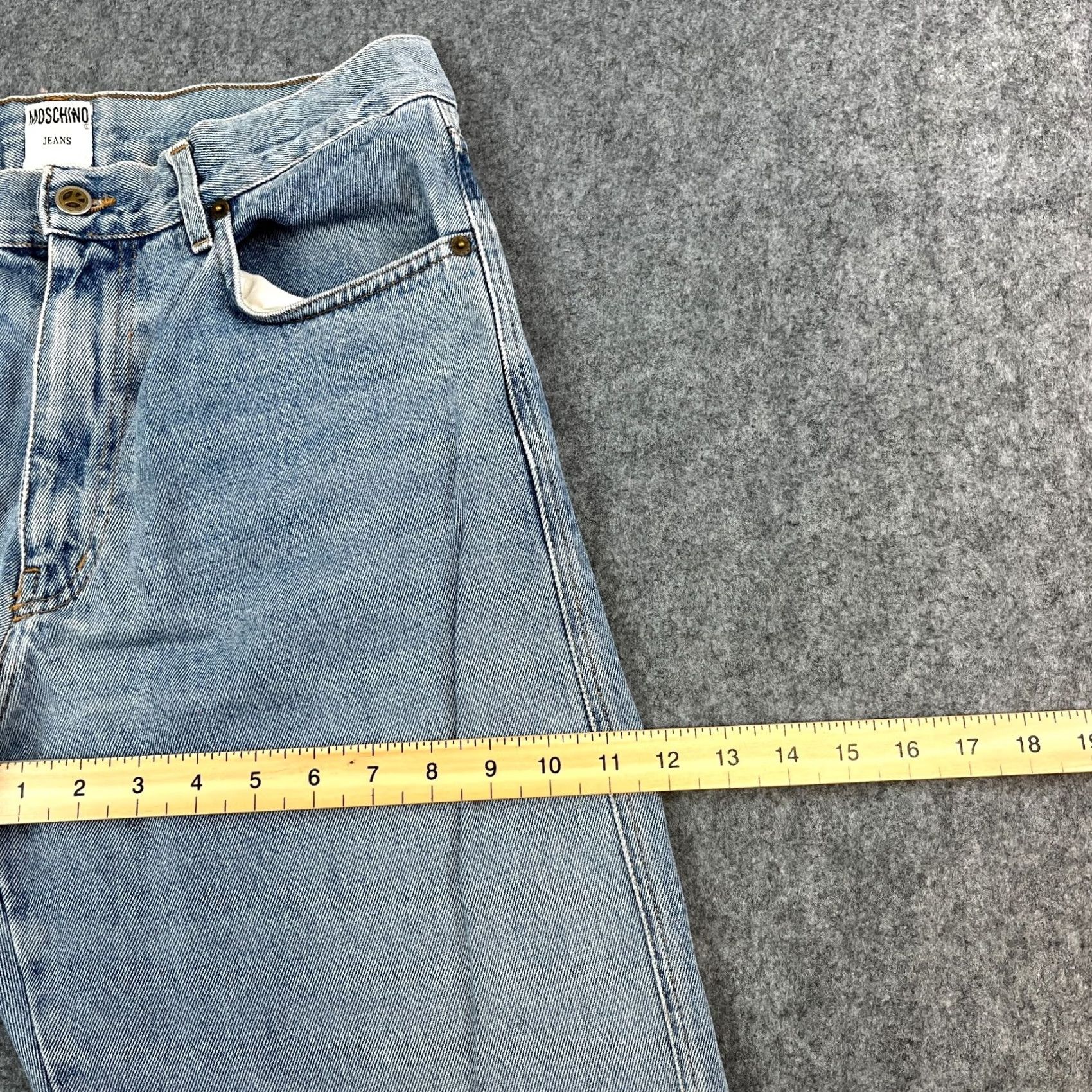 Moschino VINTAGE Moschino Jeans Regular Tapered 30 34 Blue Peace Sign Italy Designer Men Size US 30 / EU 46 - 5 Thumbnail