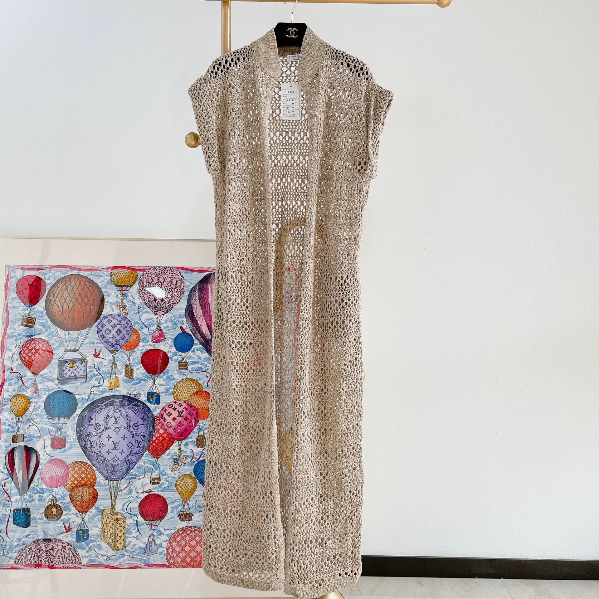 Brunello Cucinelli Long Hollow-Knit Coat