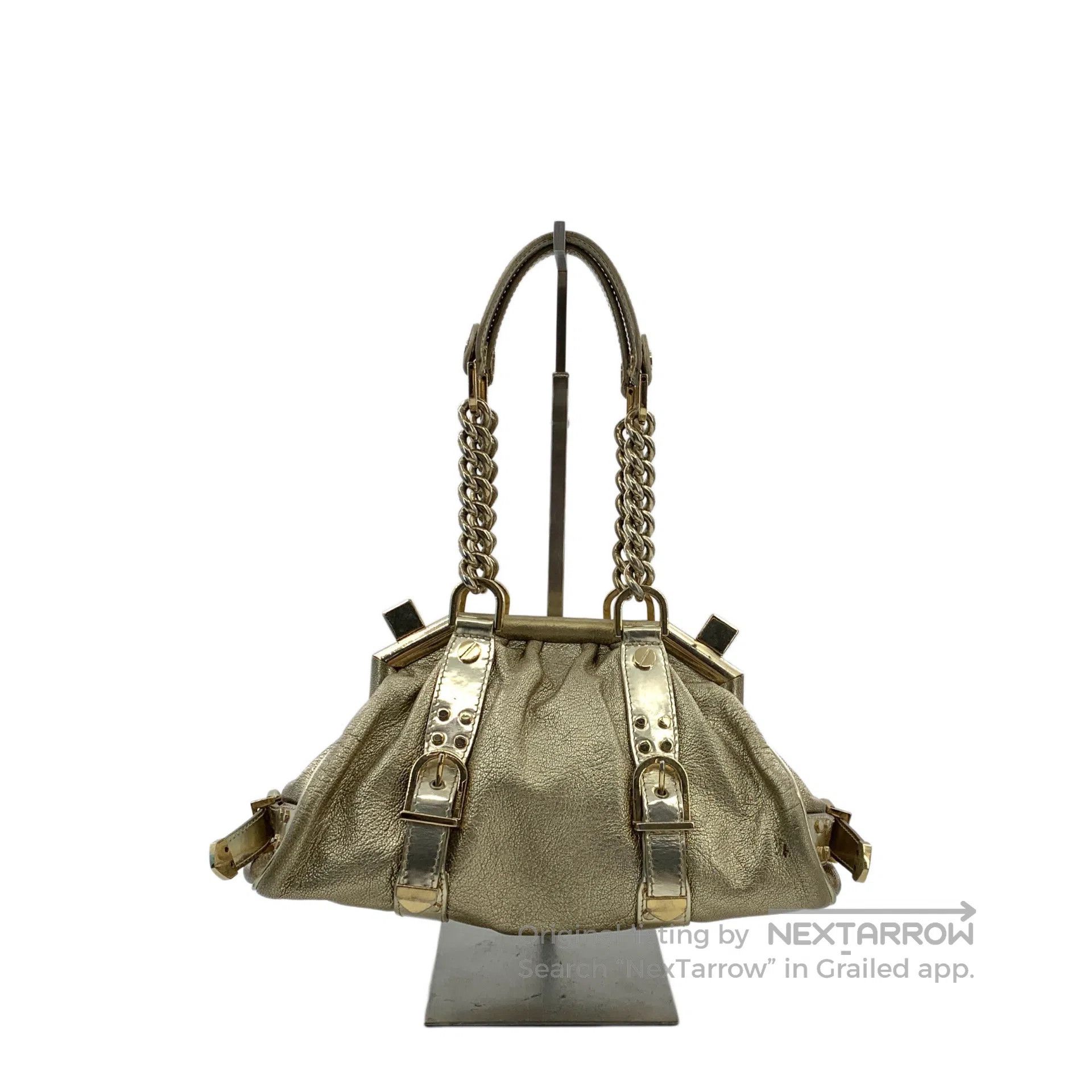 Versace Versace Champagne Medusa head icon chunky chain handle buc Size ONE SIZE - 4 Thumbnail