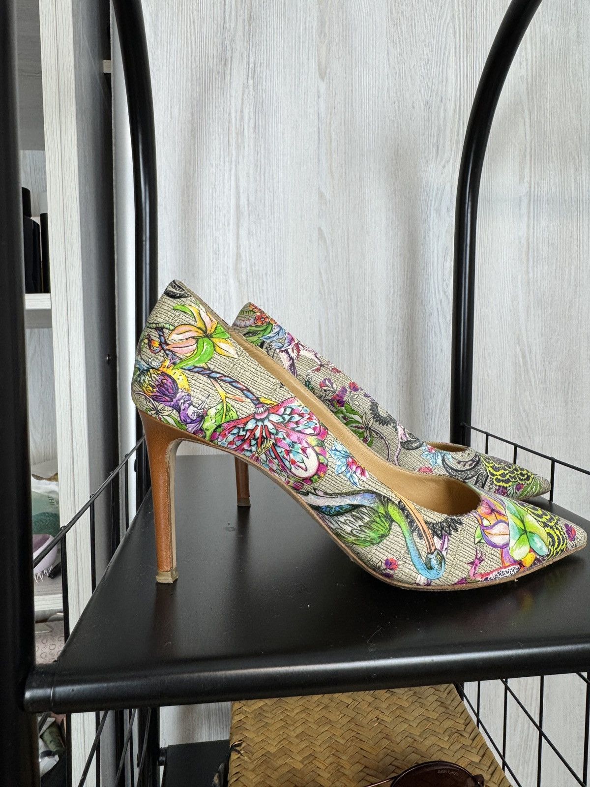 Etro ETRO made in Italy flower floral pattern multicolor heels Size US 7 / IT 37 - 3 Thumbnail