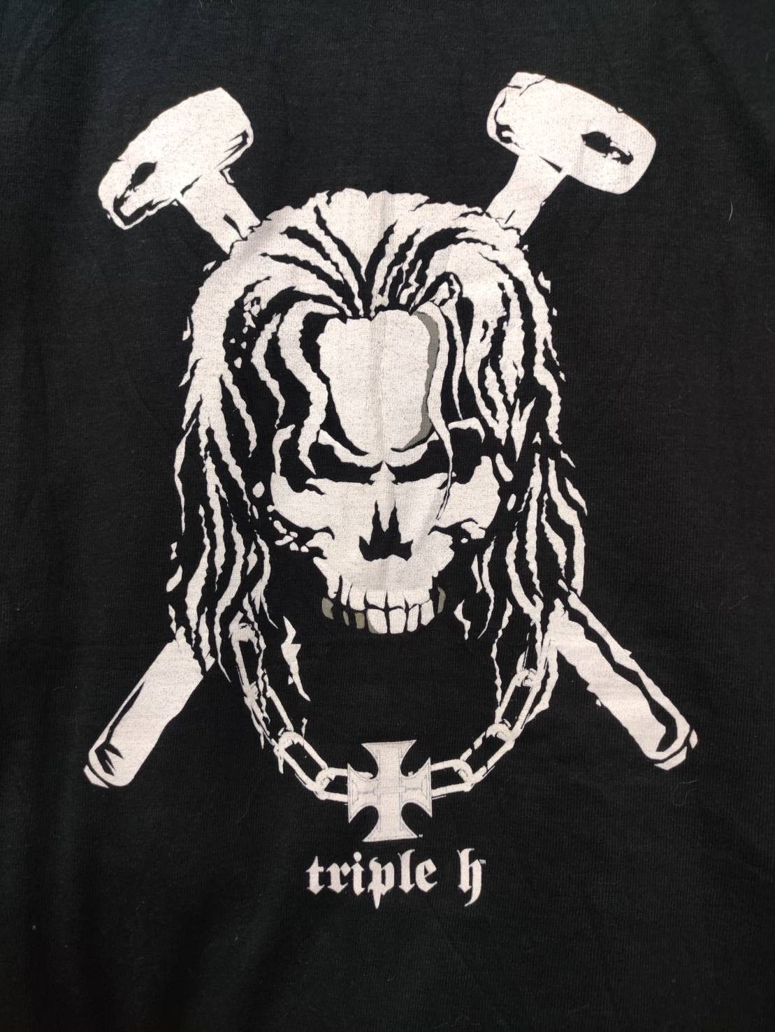 WWE Vtg 00's Triple H " Bring The Hammer Down " T-shirt Size US L / EU 52-54 / 3 - 4 Thumbnail