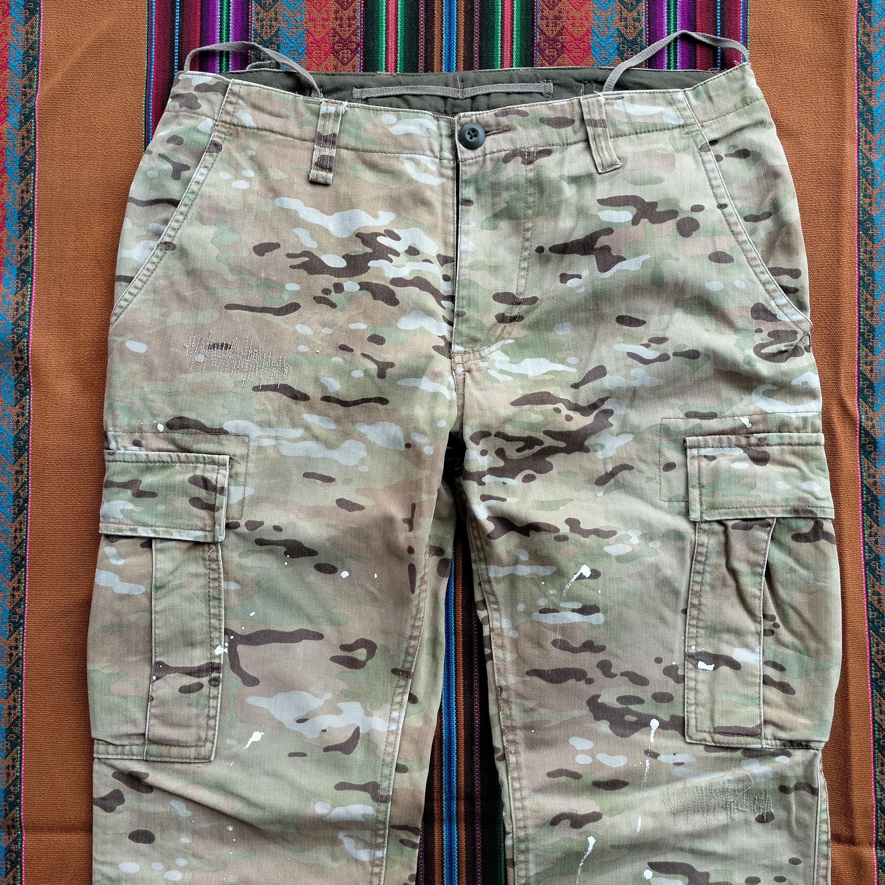 Buzz Rickson's splash paint stitching digital camou cargo pants Size US 34 / EU 50 - 2 Thumbnail