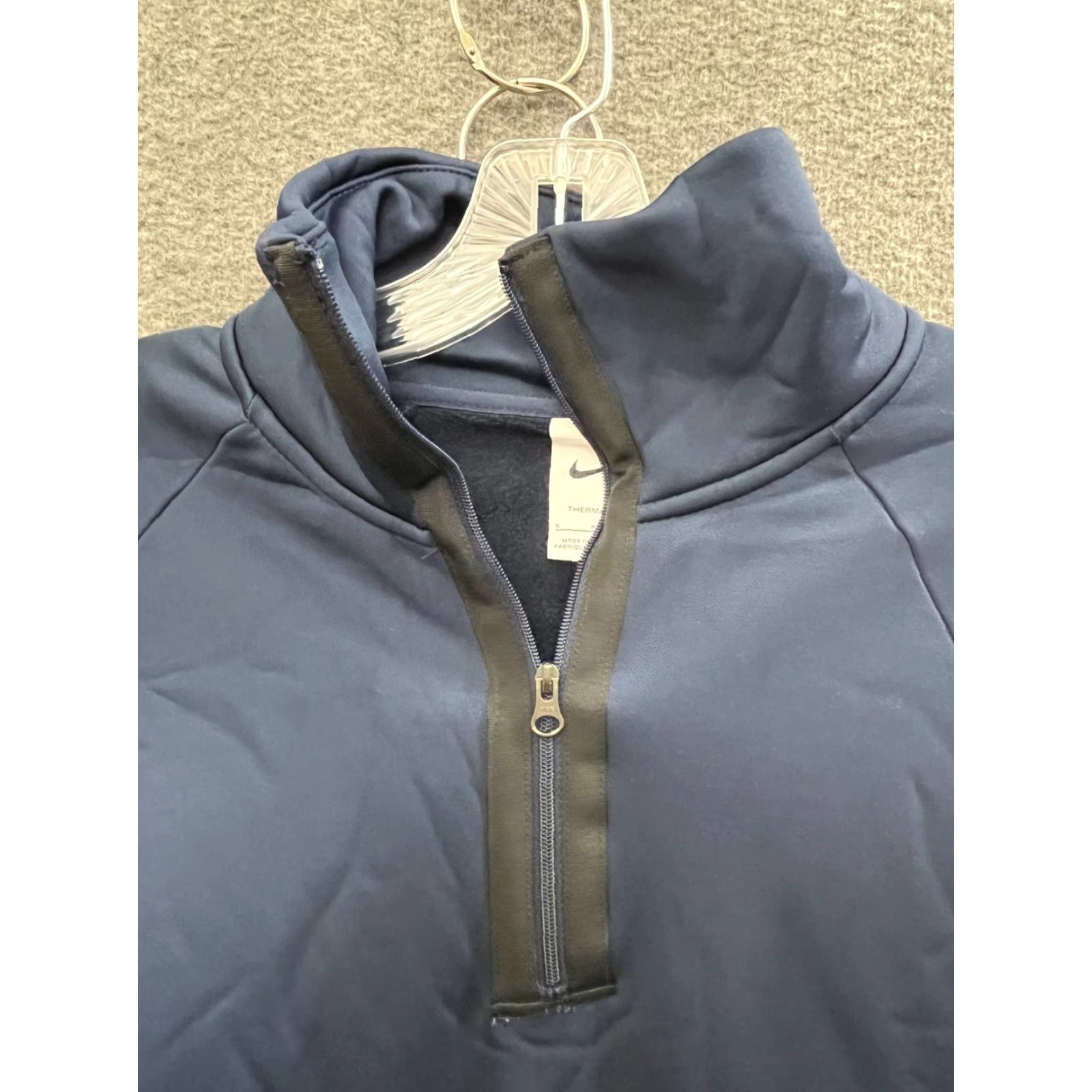 Nike Nike Therma-Fit Tour Performance Women's Small Navy 1/4 Zip Pullover Shirt Active Gym & Training Womens Nike Dri-Fit Modern 90s Style Blue Size S / US 4 / IT 40 - 3 Thumbnail