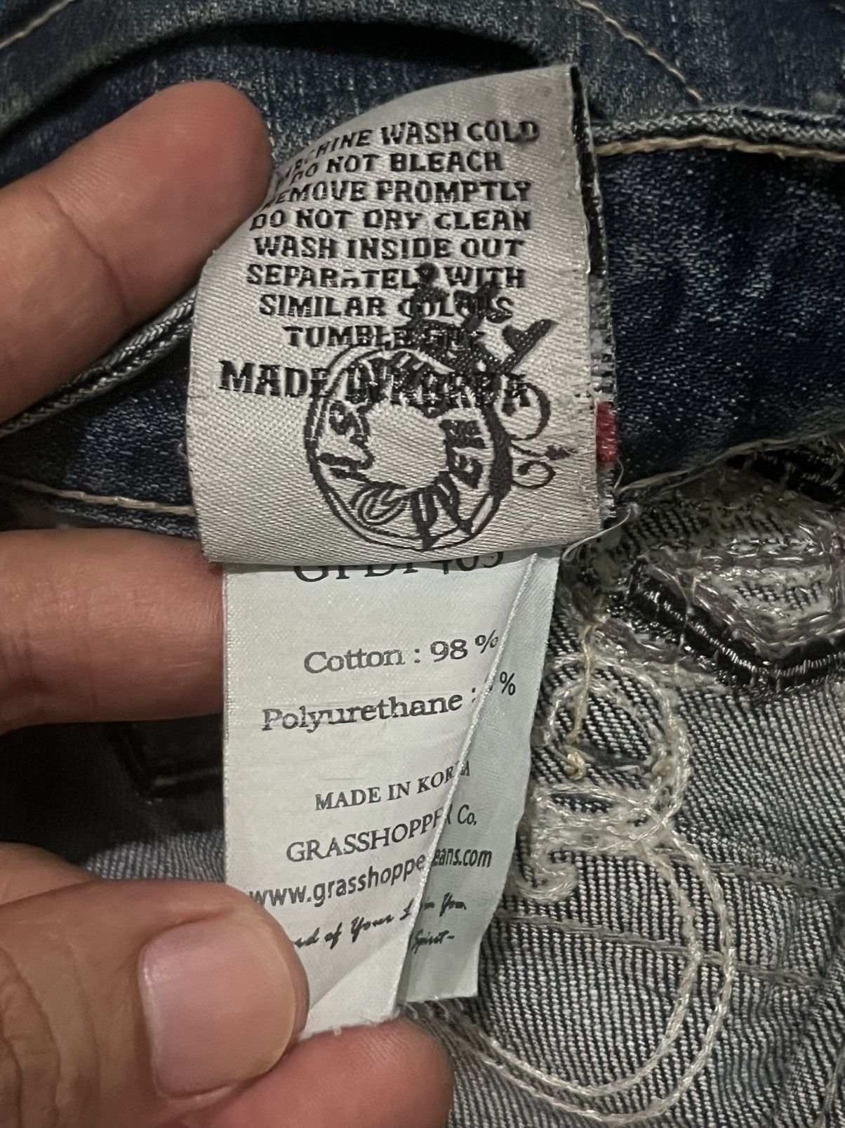 Ed Hardy ⚡️Insane⚡️Grashopper Skull Trinity Embroidered Rip Flare Jeans Size US 29 - 22 Thumbnail