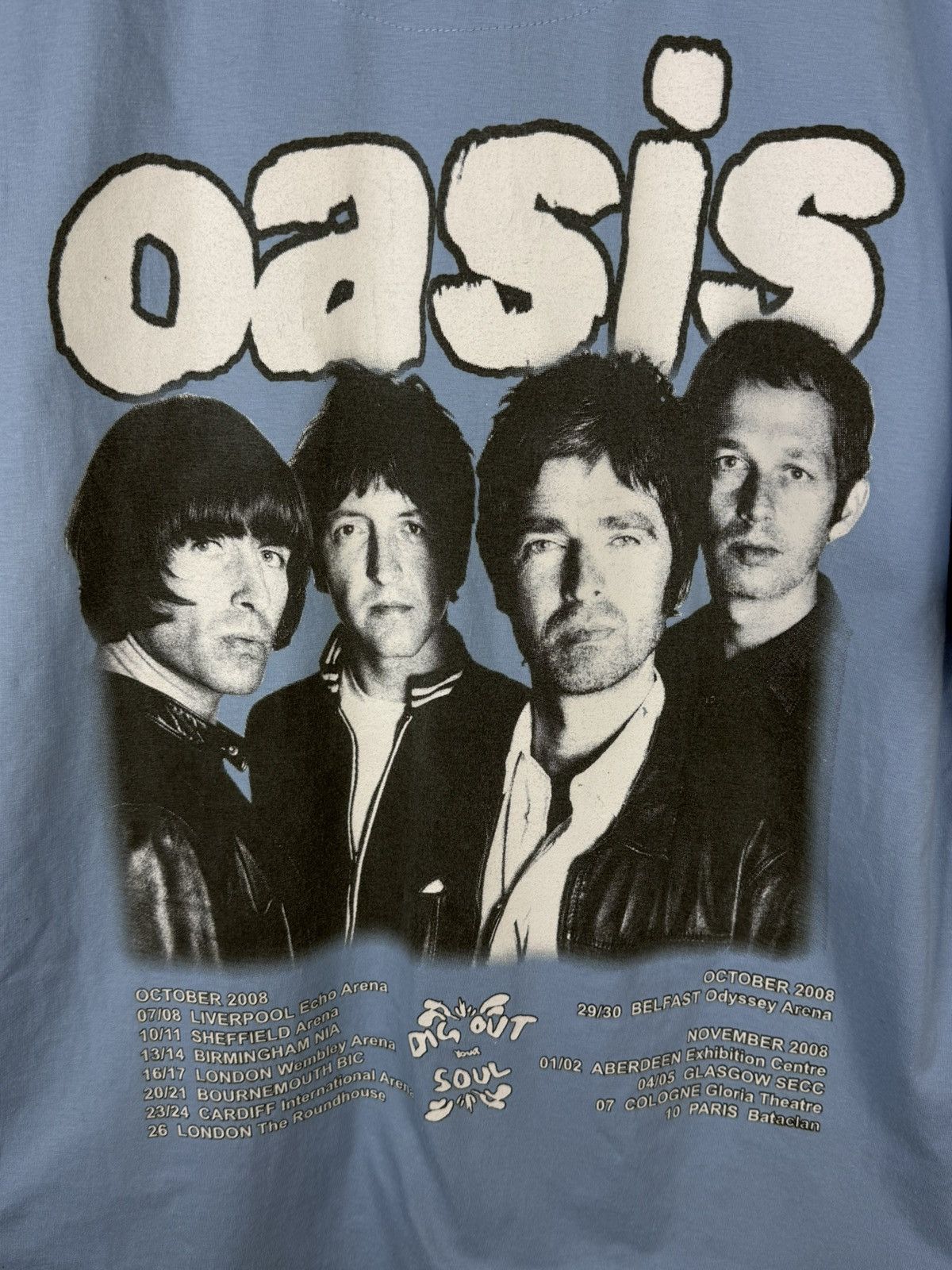 Band Tees 00s Oasis Dig Out Your Soul 2008 UK EU Tour T-Shirt Blue M Size US M / EU 48-50 / 2 - 5 Thumbnail