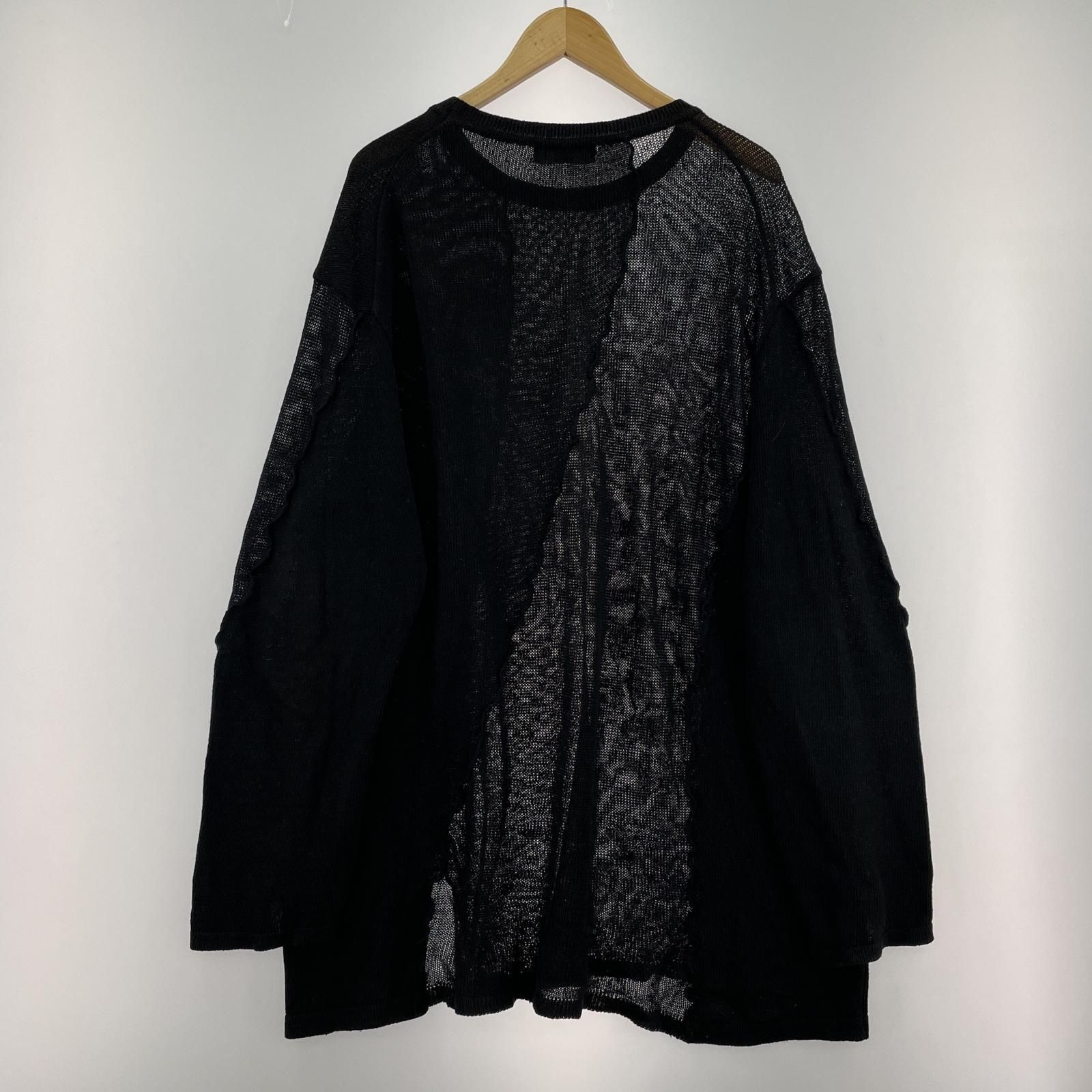 Yohji Yamamoto yohji yamamoto POUR HOMME 19ss black/cotton knit Size US L / EU 52-54 / 3 - 3 Thumbnail